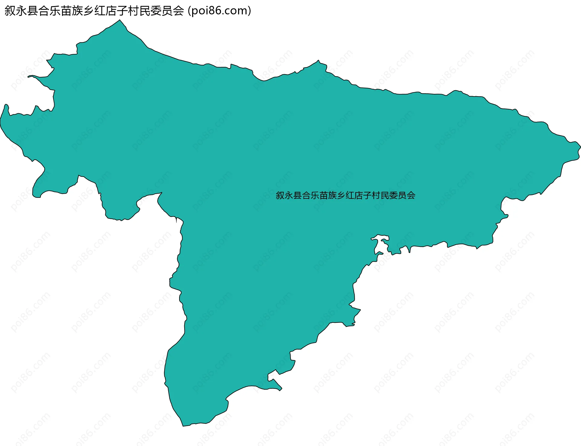 叙永县合乐苗族乡红店子村民委员会边界地图