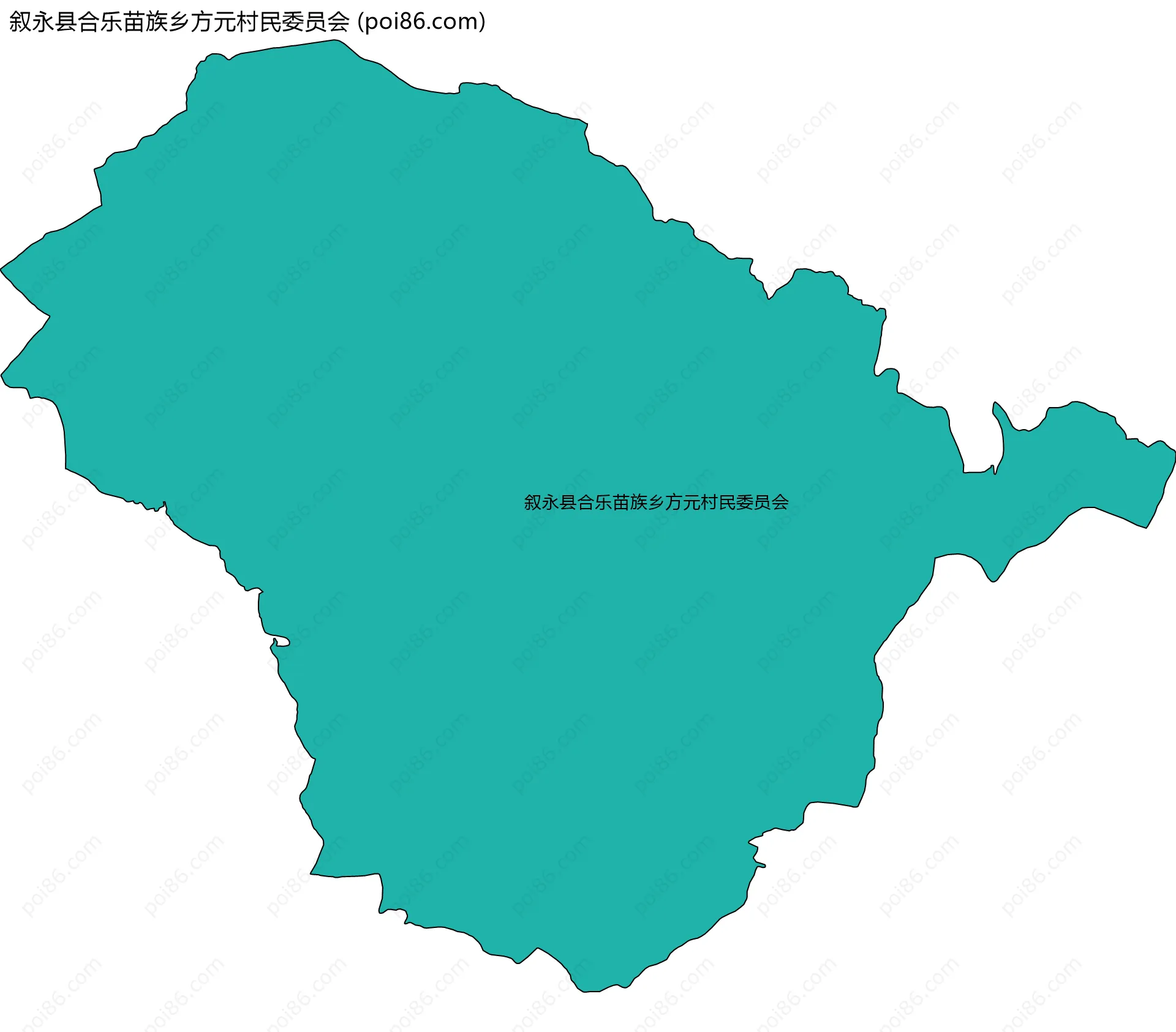 叙永县合乐苗族乡方元村民委员会边界地图