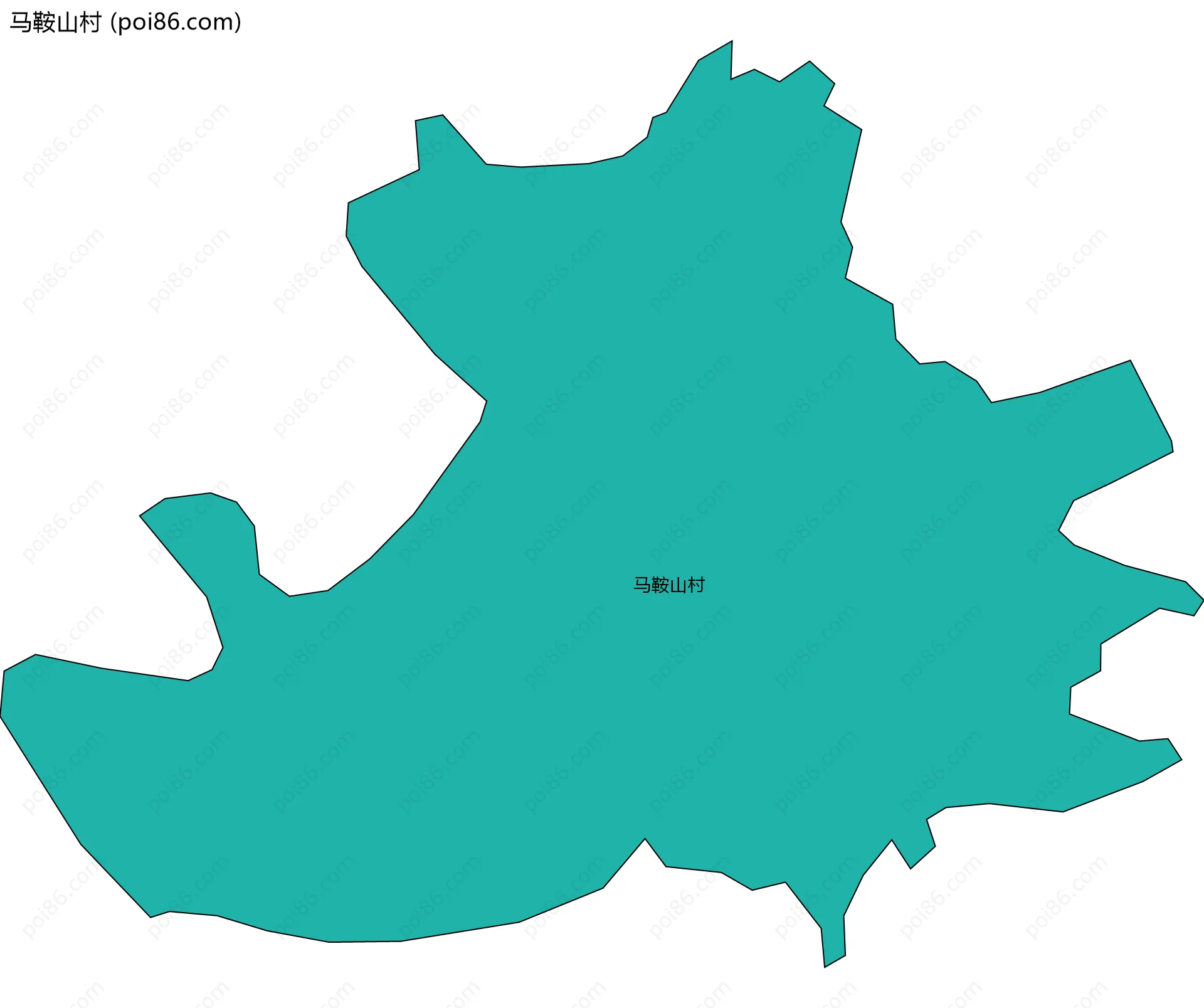 马鞍山村边界地图