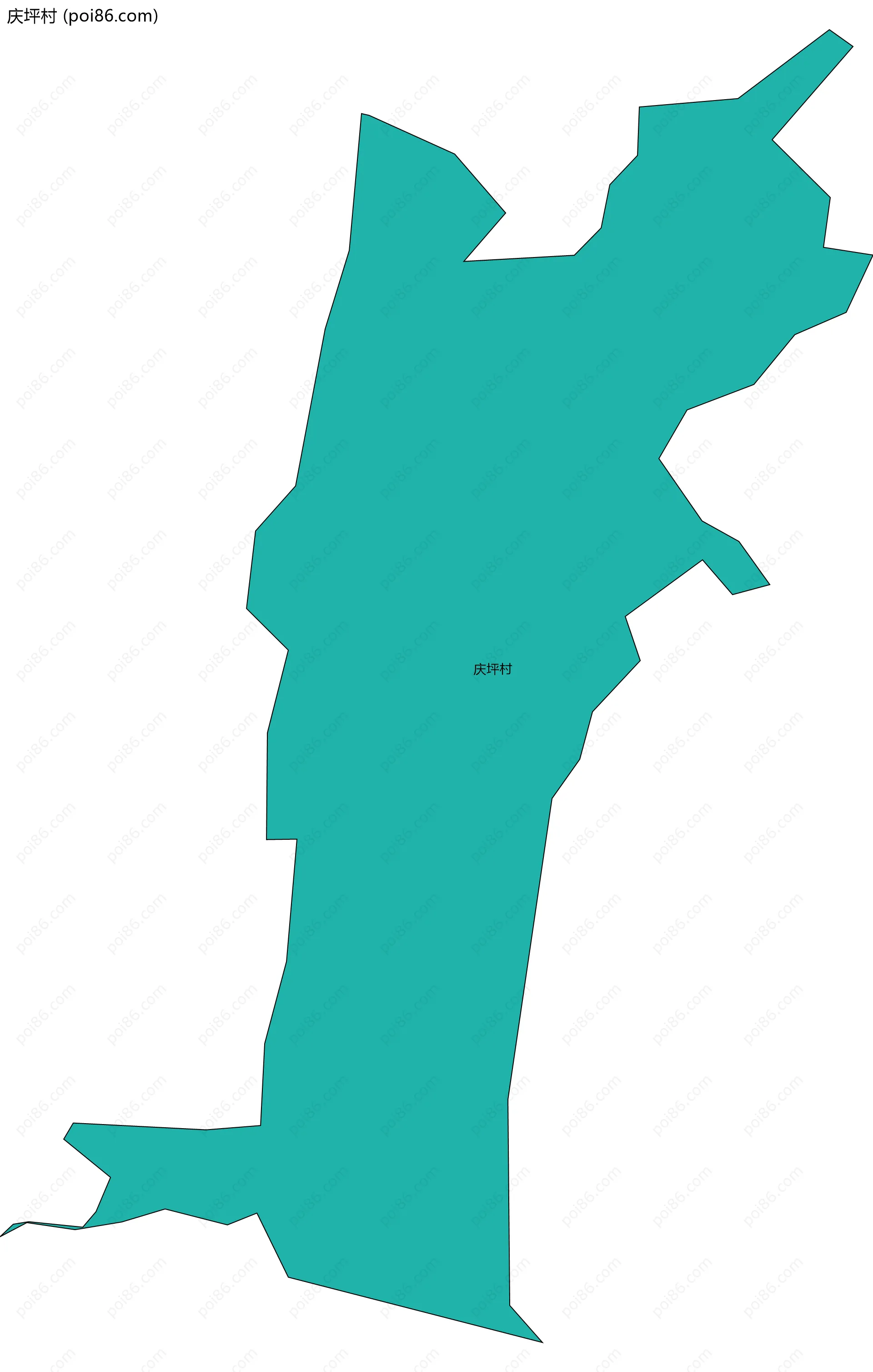 庆坪村边界地图