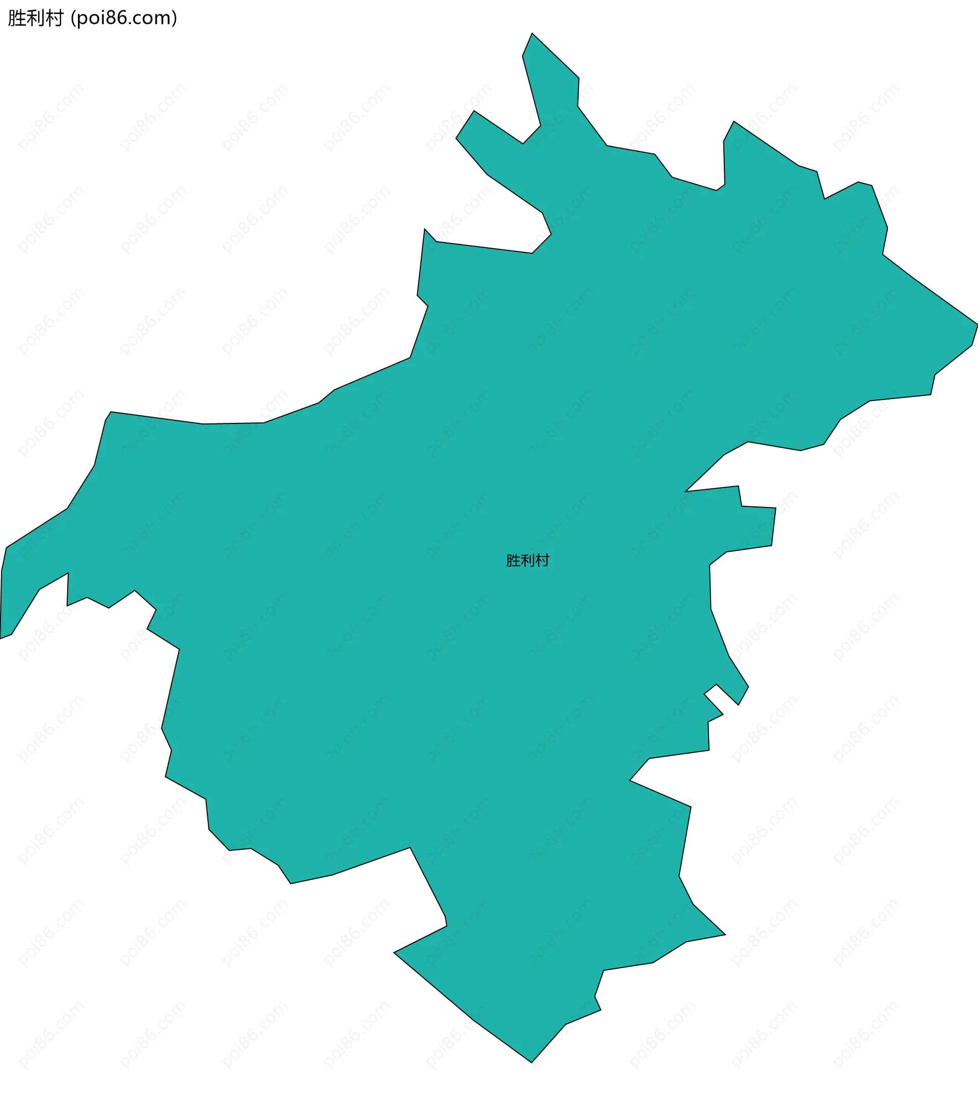 胜利村边界地图