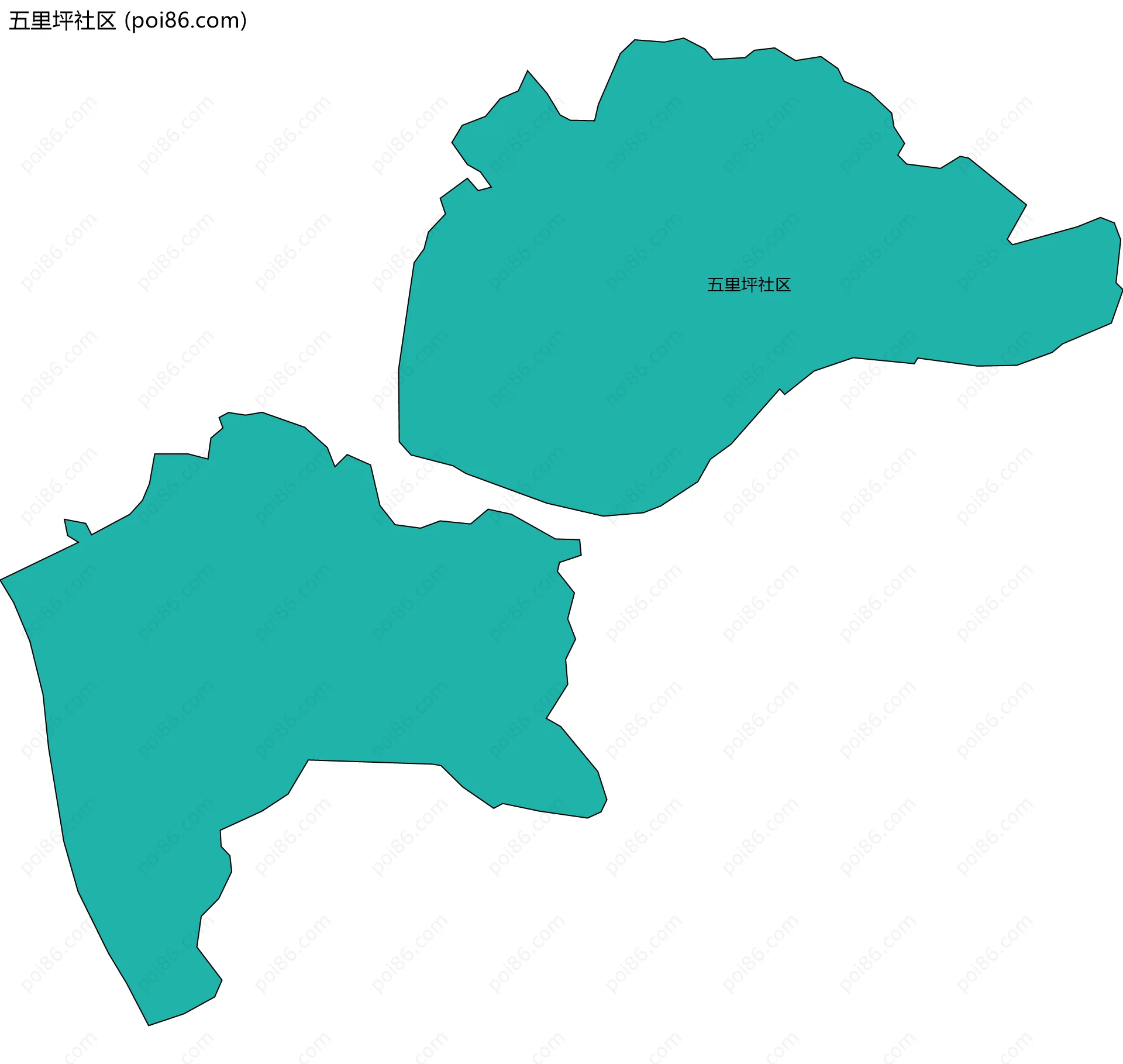 五里坪社区边界地图