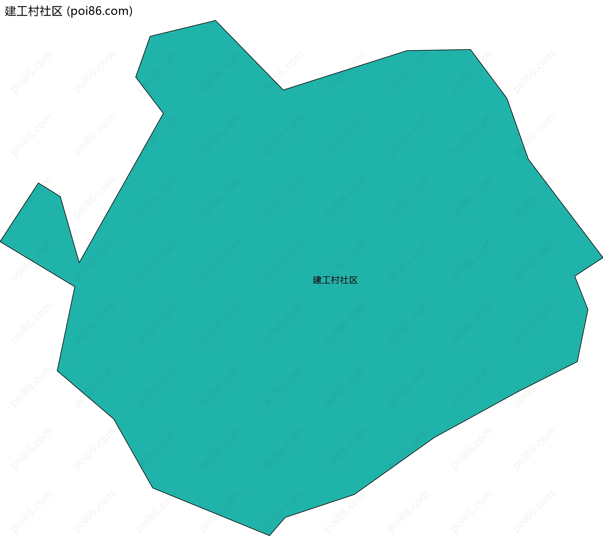 建工村社区边界地图