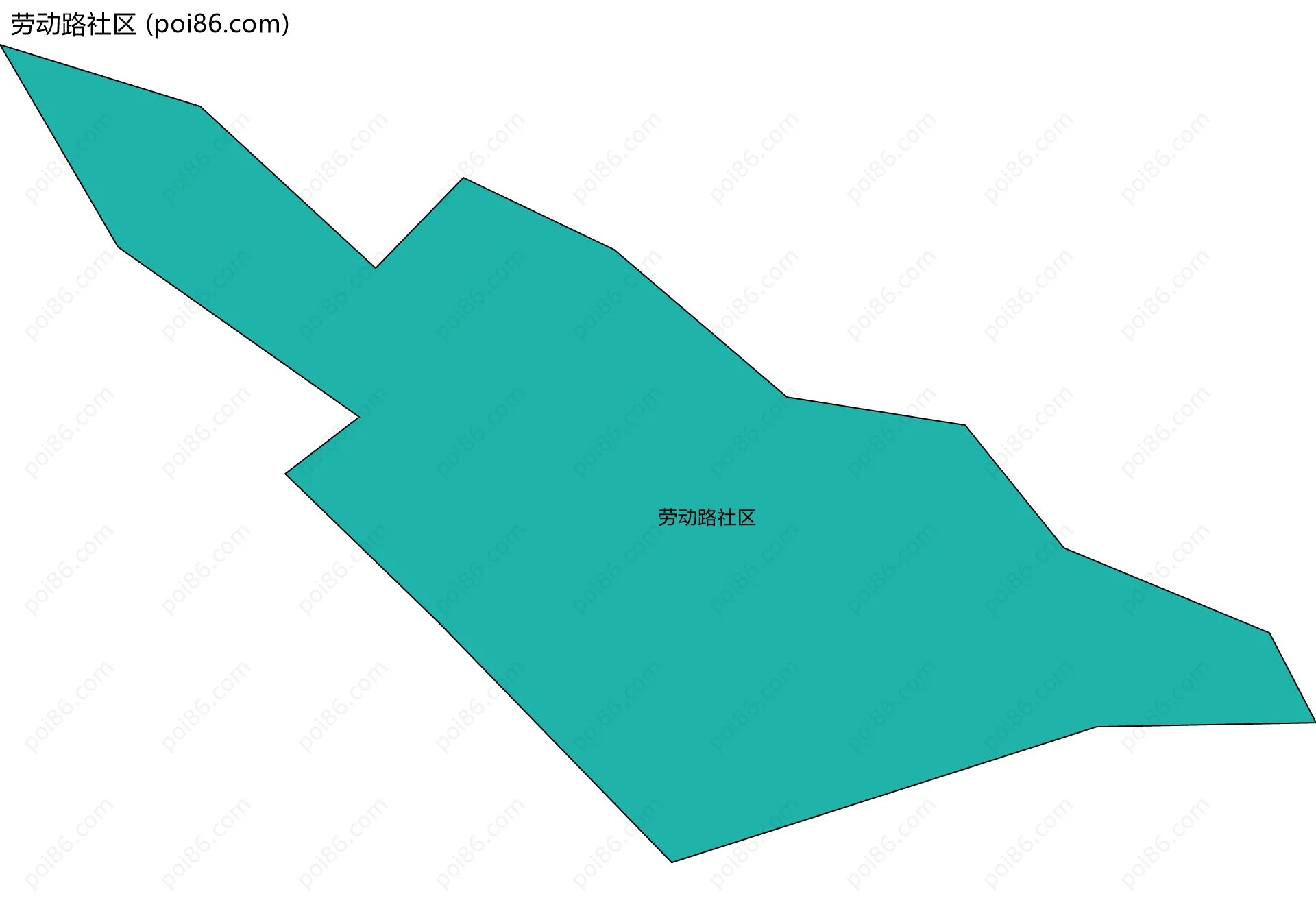 劳动路社区边界地图