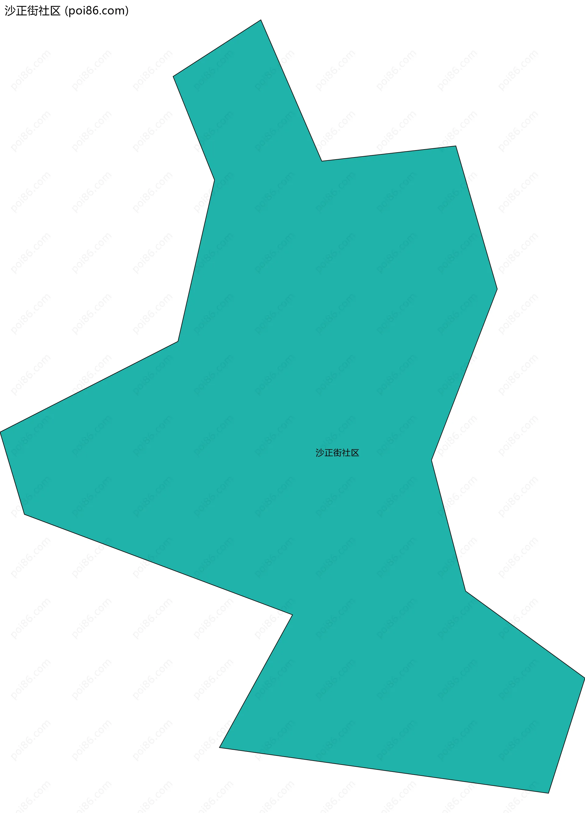 沙正街社区边界地图