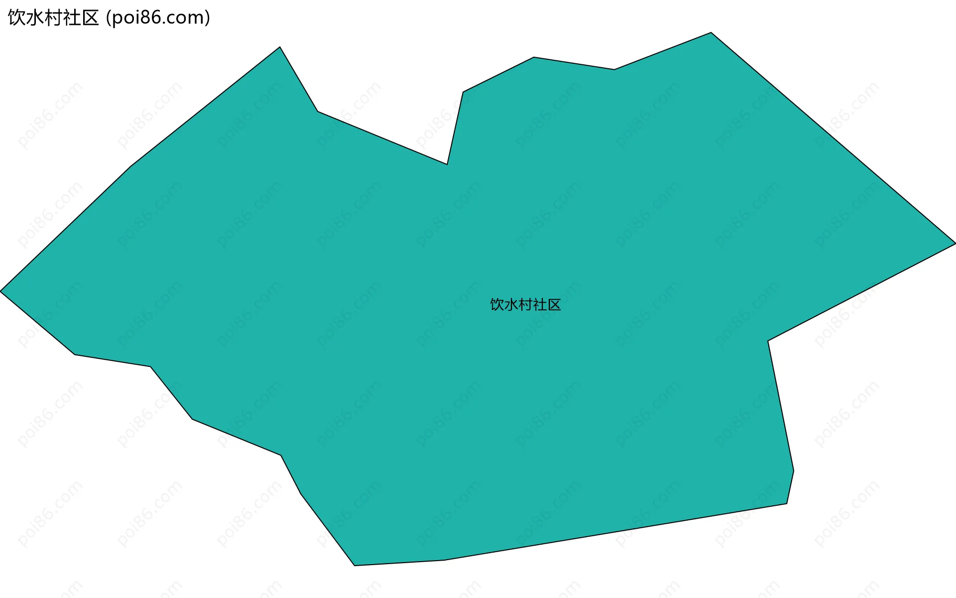 饮水村社区边界地图