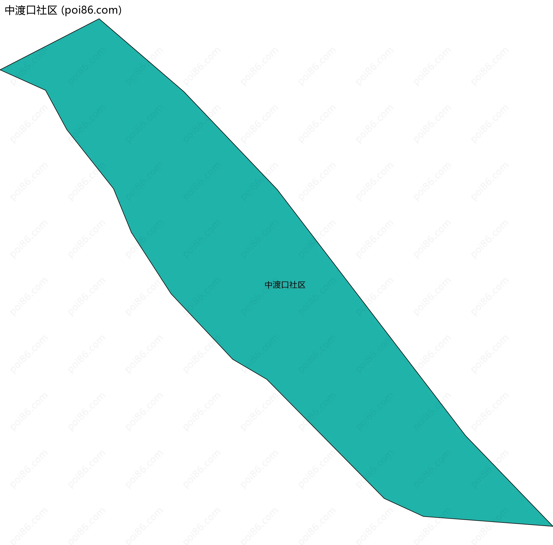 中渡口社区边界地图
