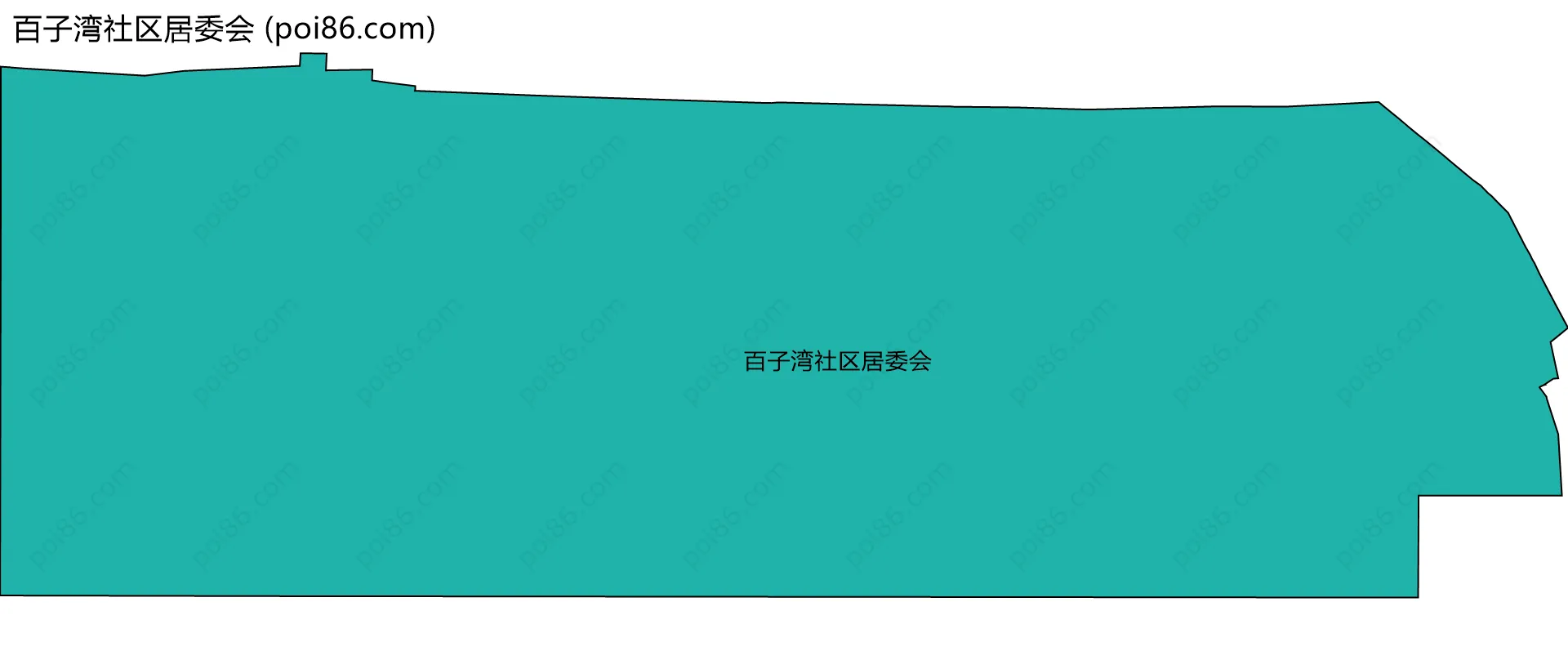 百子湾社区居委会边界地图