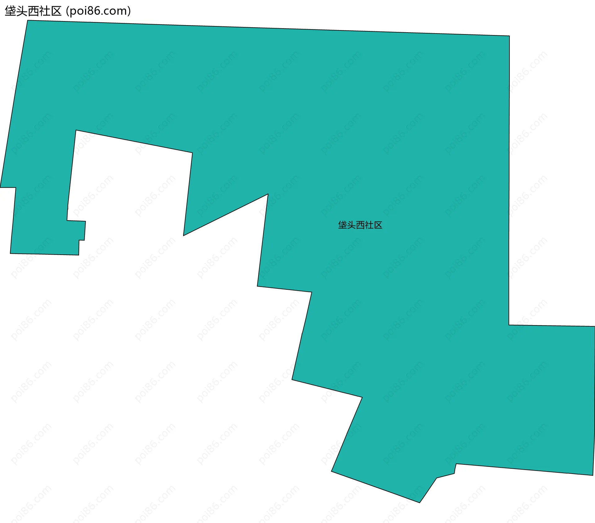 垡头西社区边界地图