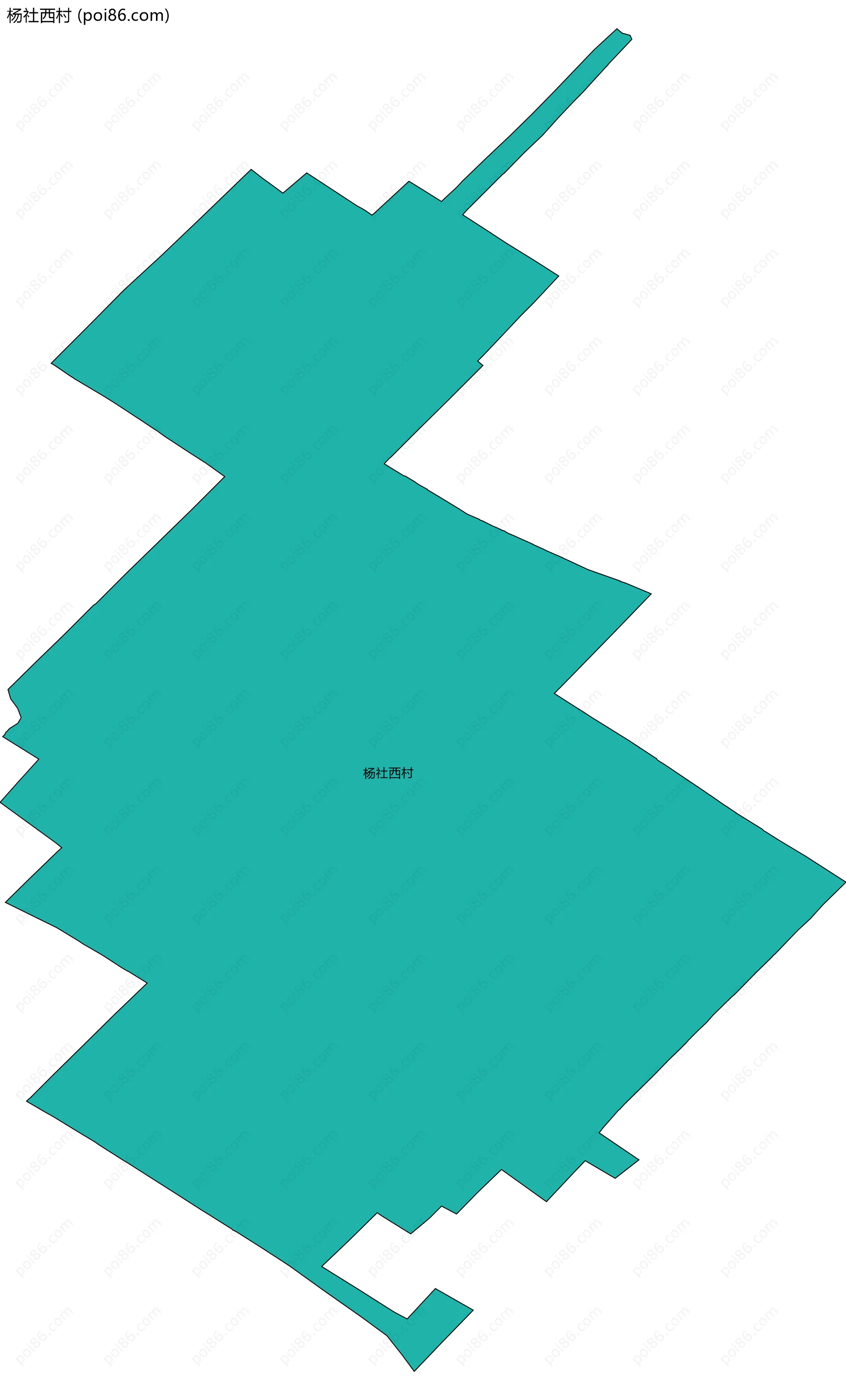 杨社西村边界地图