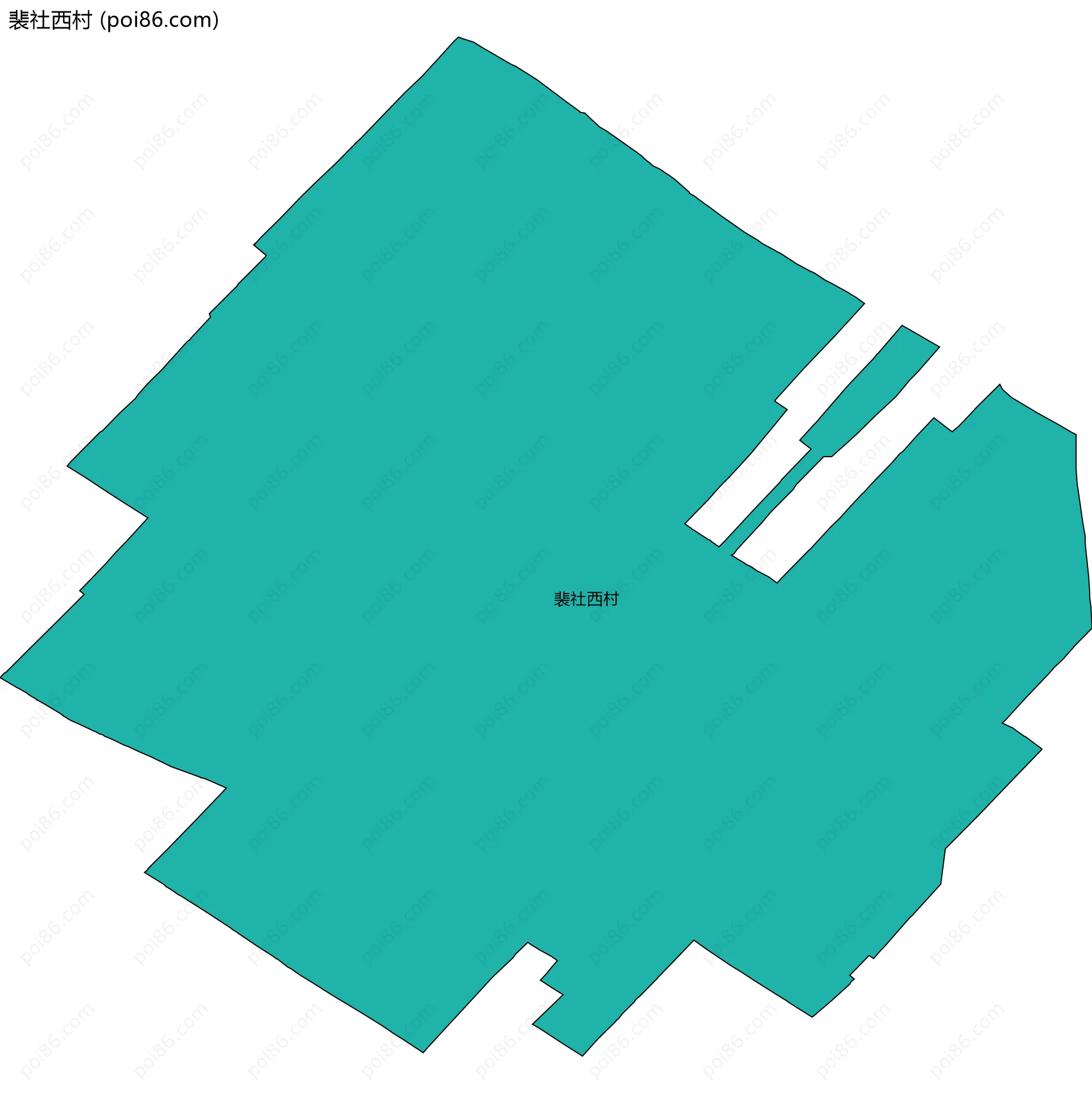 裴社西村边界地图