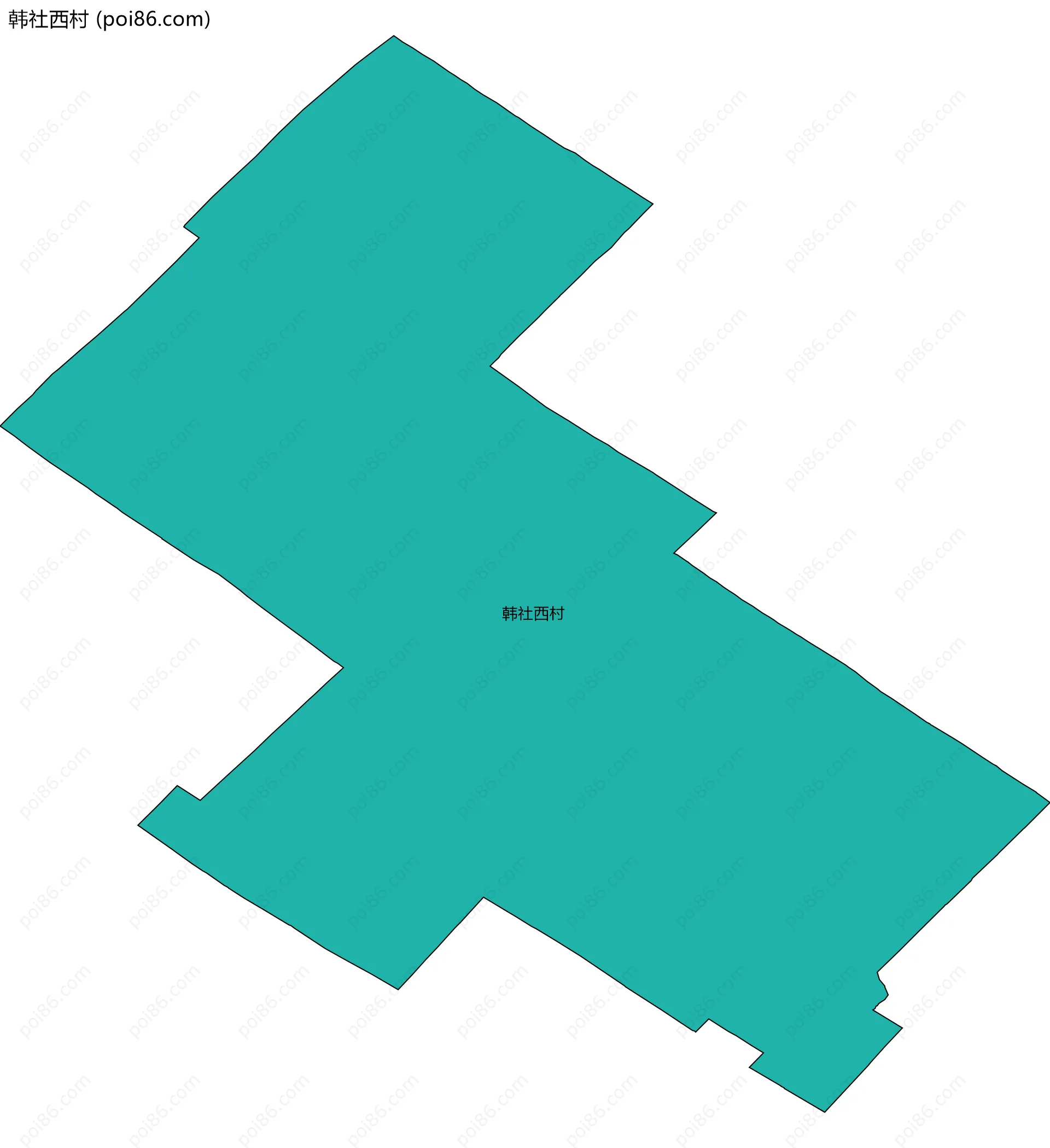 韩社西村边界地图