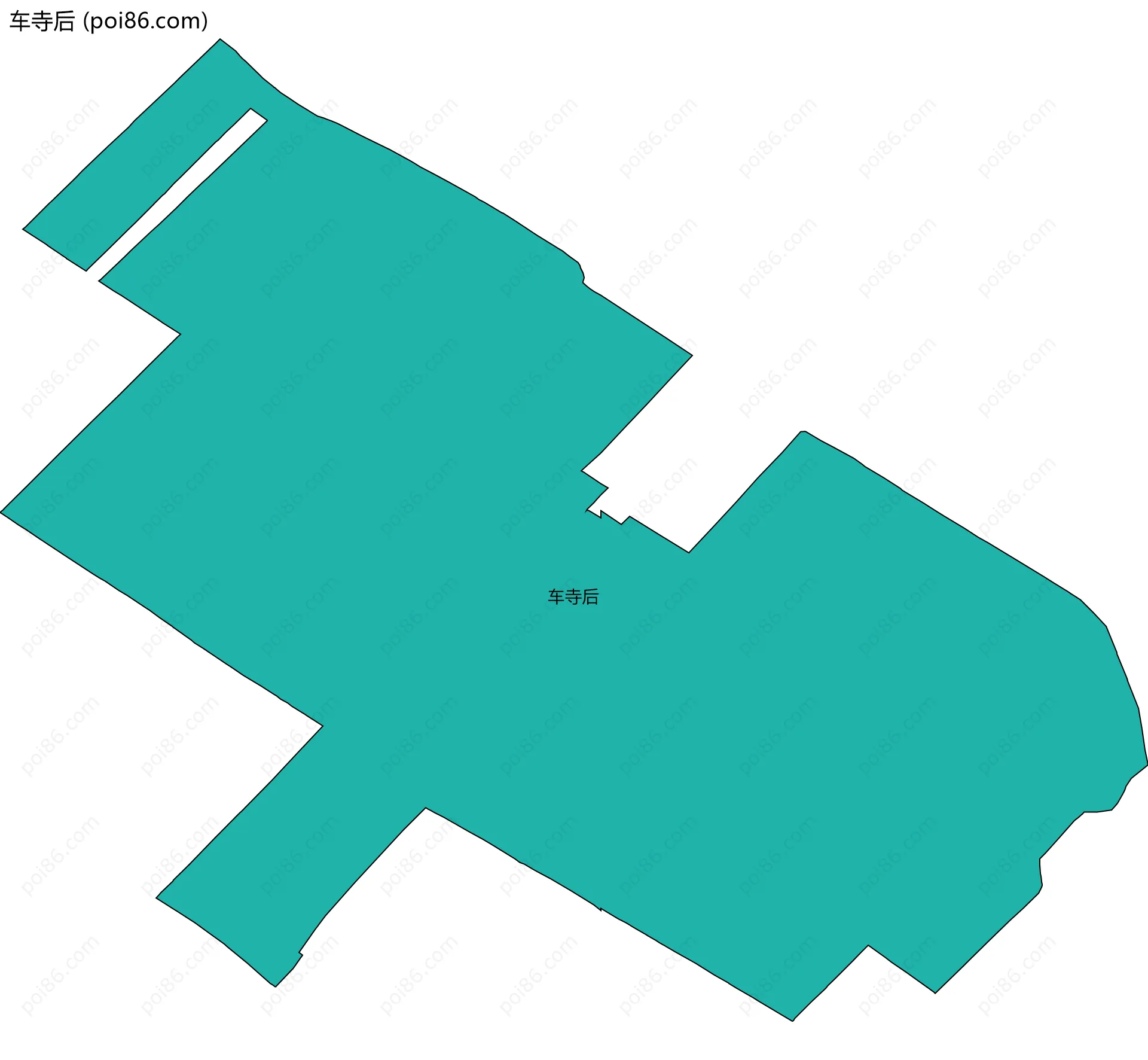 车寺后边界地图