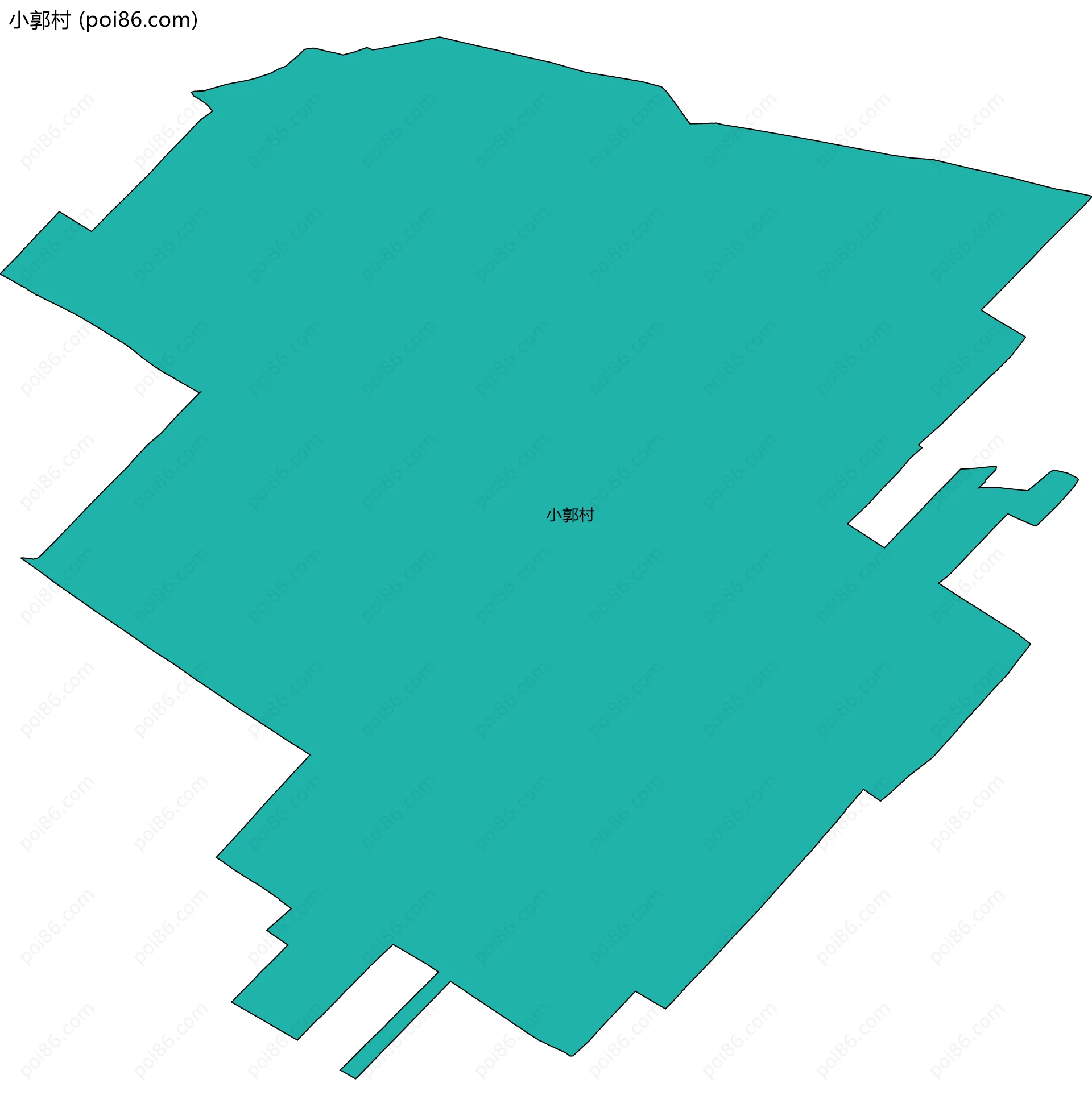 小郭村边界地图