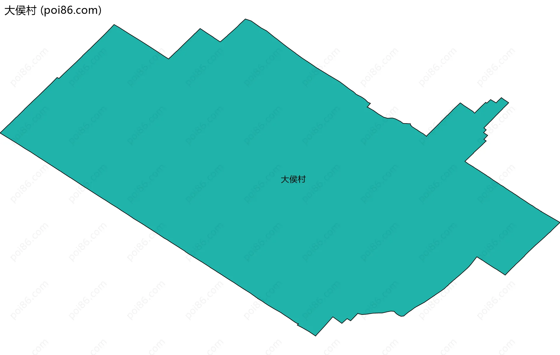 大侯村边界地图