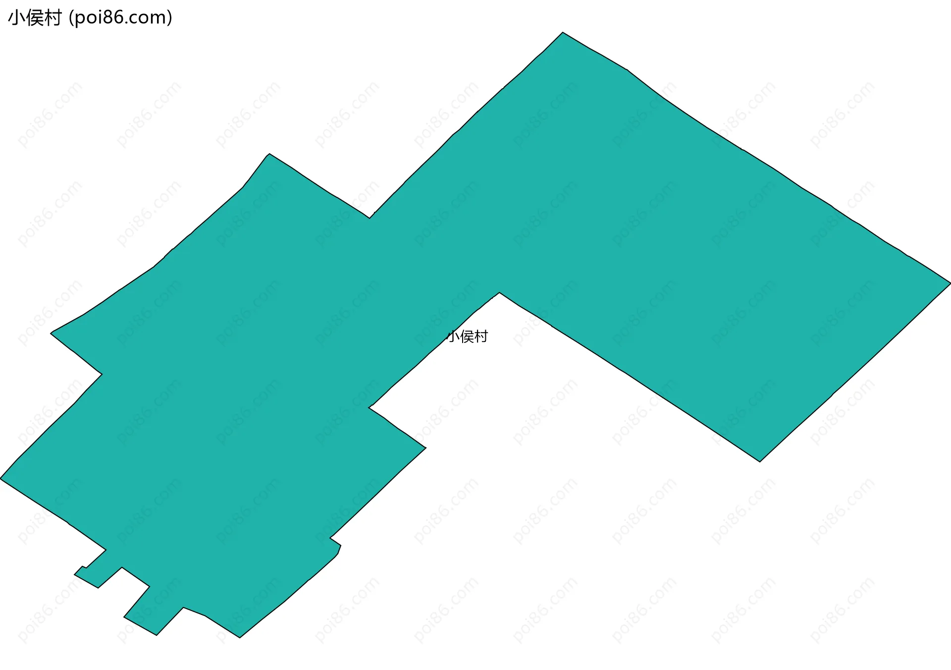 小侯村边界地图