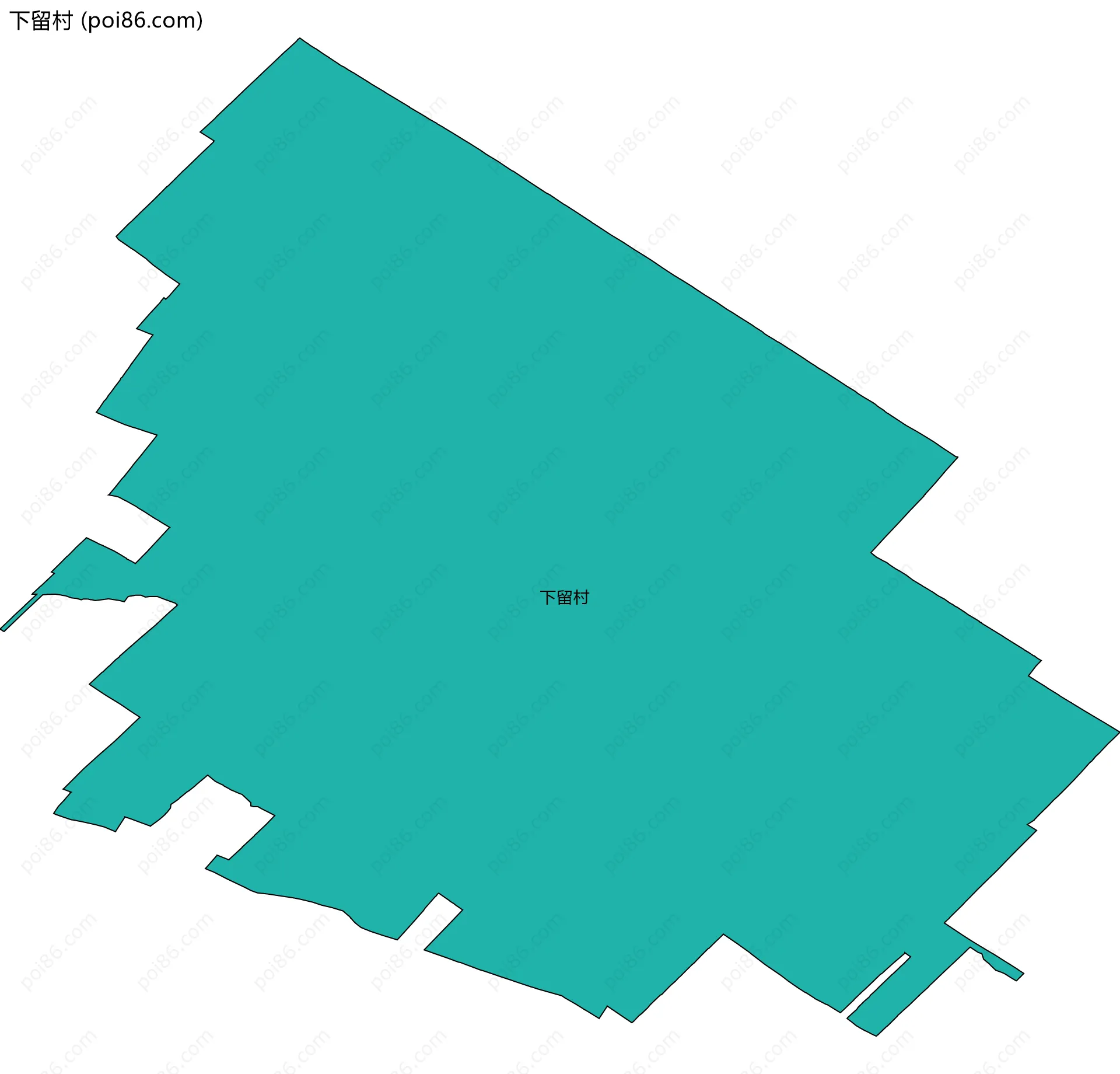 下留村边界地图