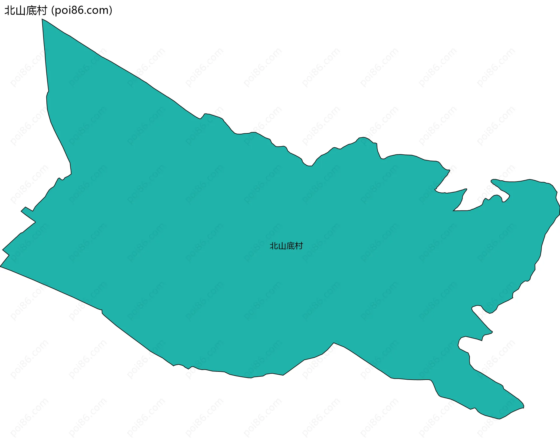 北山底村边界地图