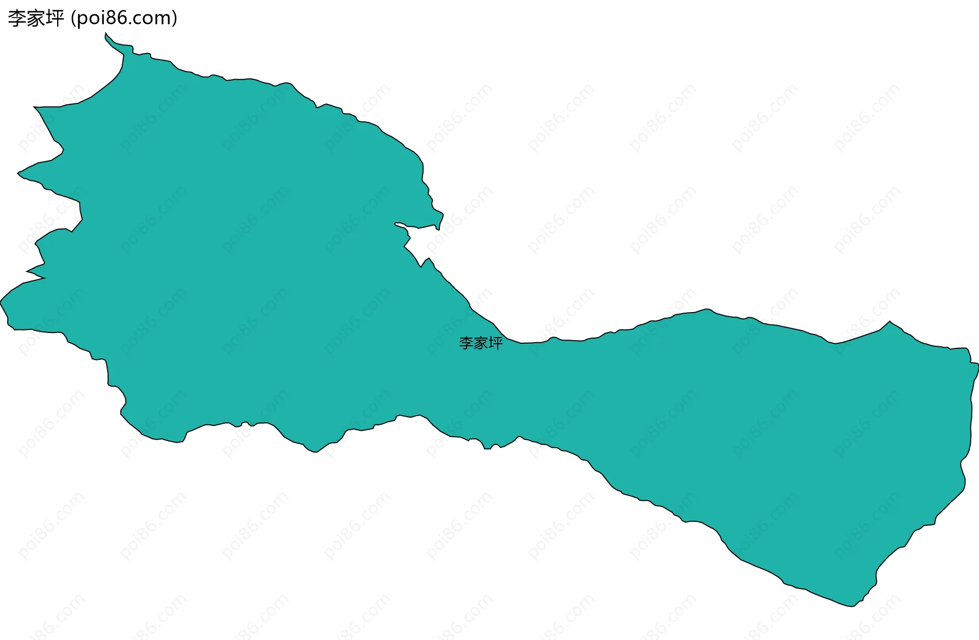 李家坪边界地图
