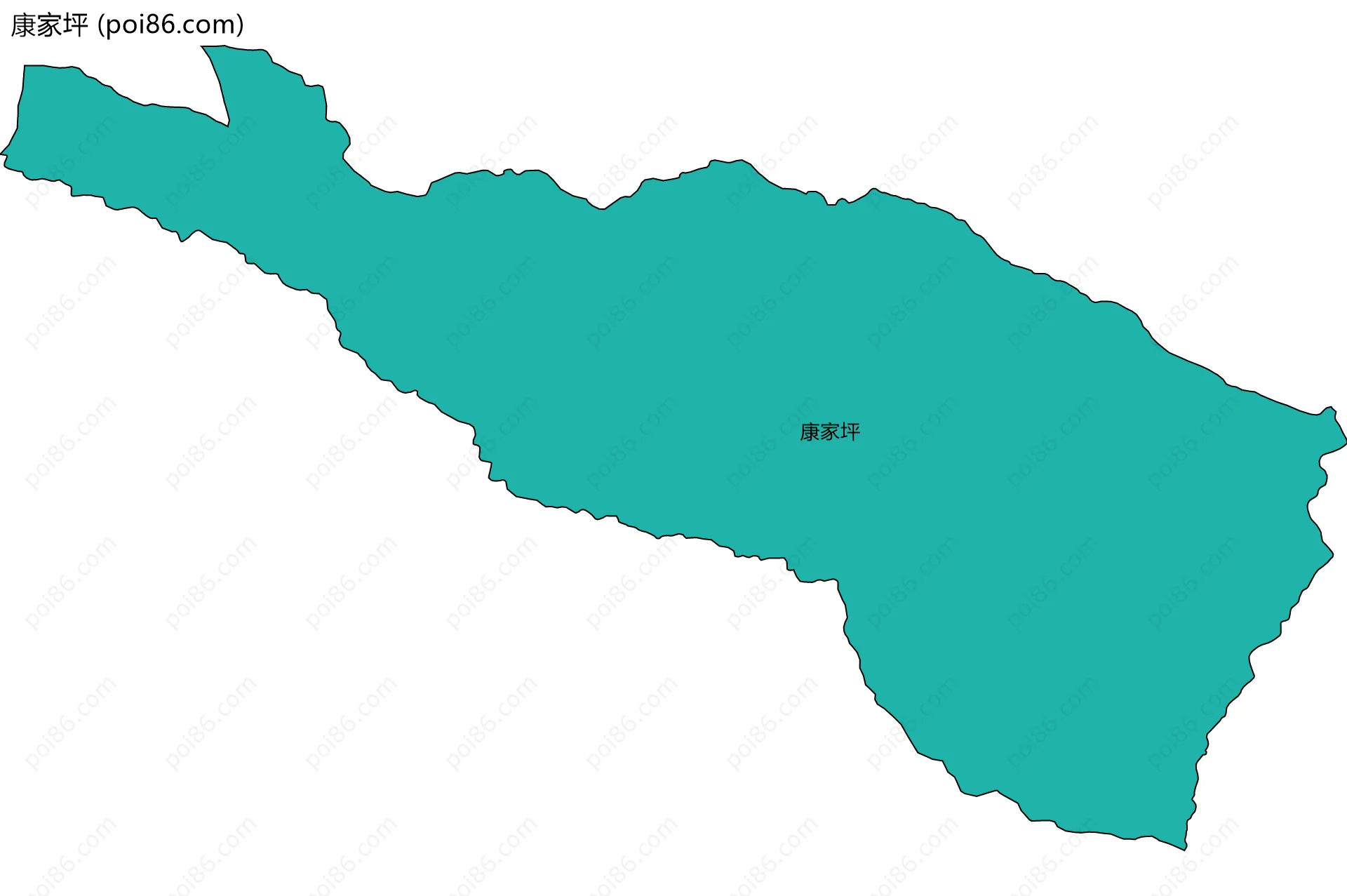 康家坪边界地图