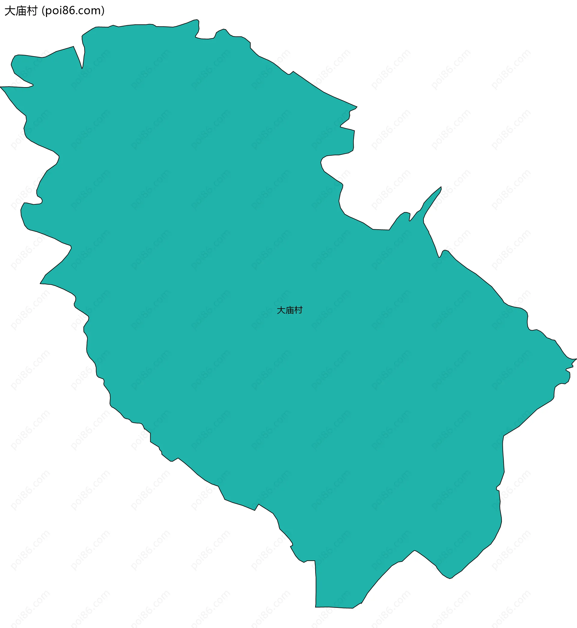 大庙村边界地图