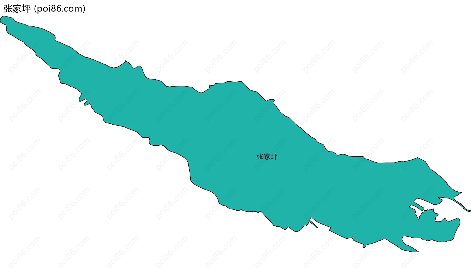 张家坪边界地图