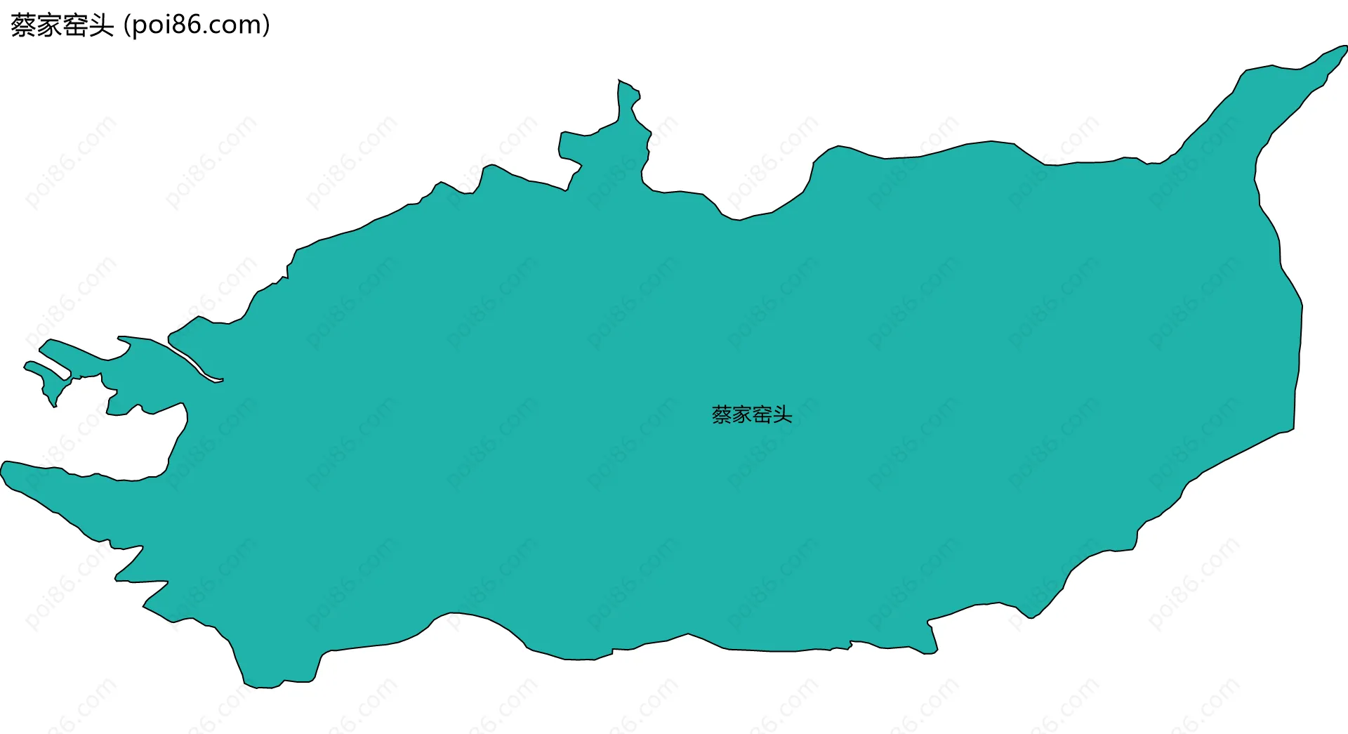 蔡家窑头边界地图