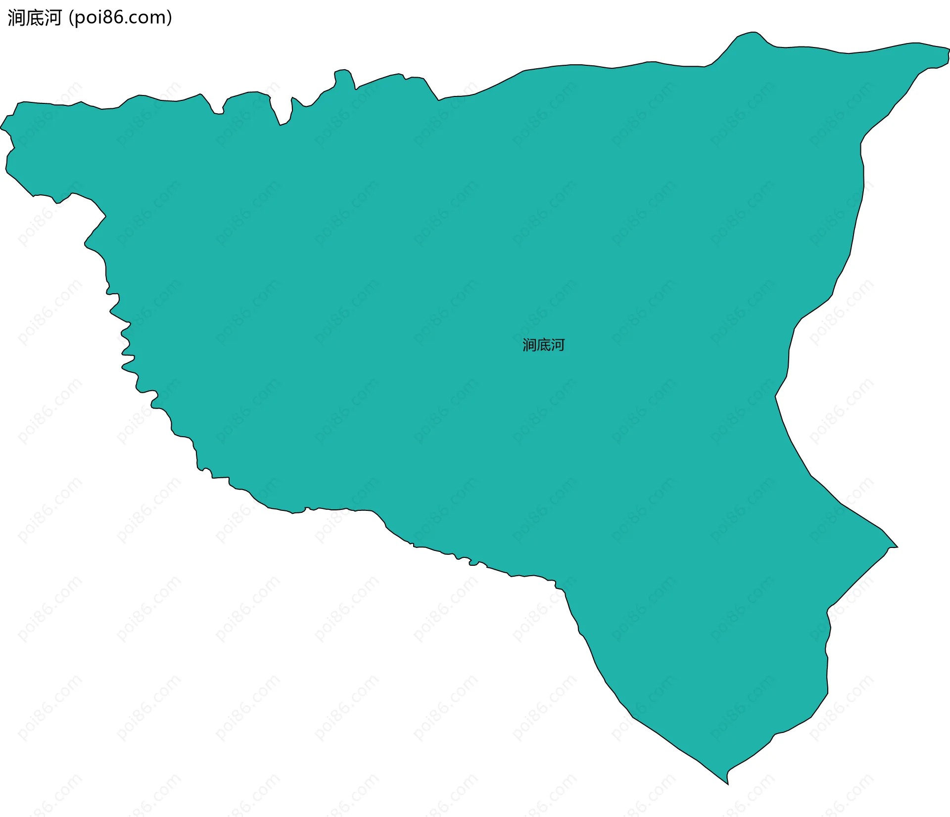 涧底河边界地图