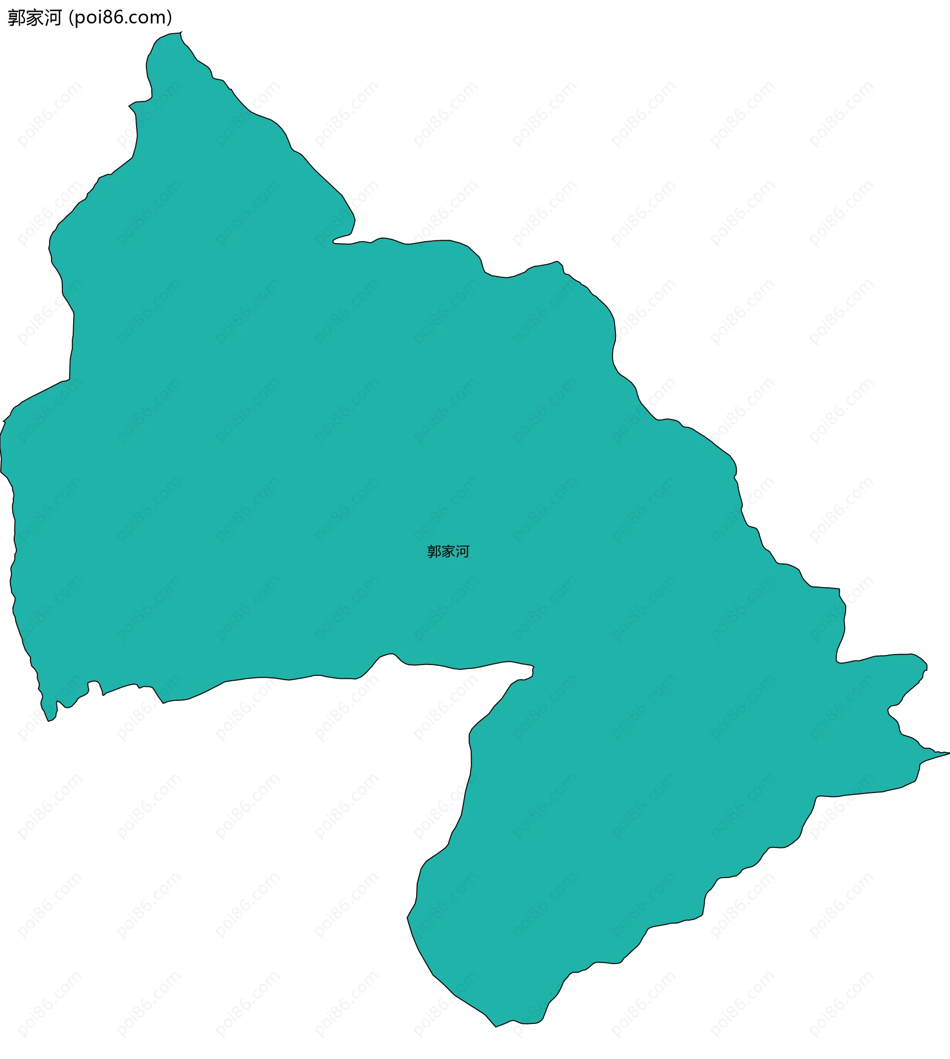 郭家河边界地图