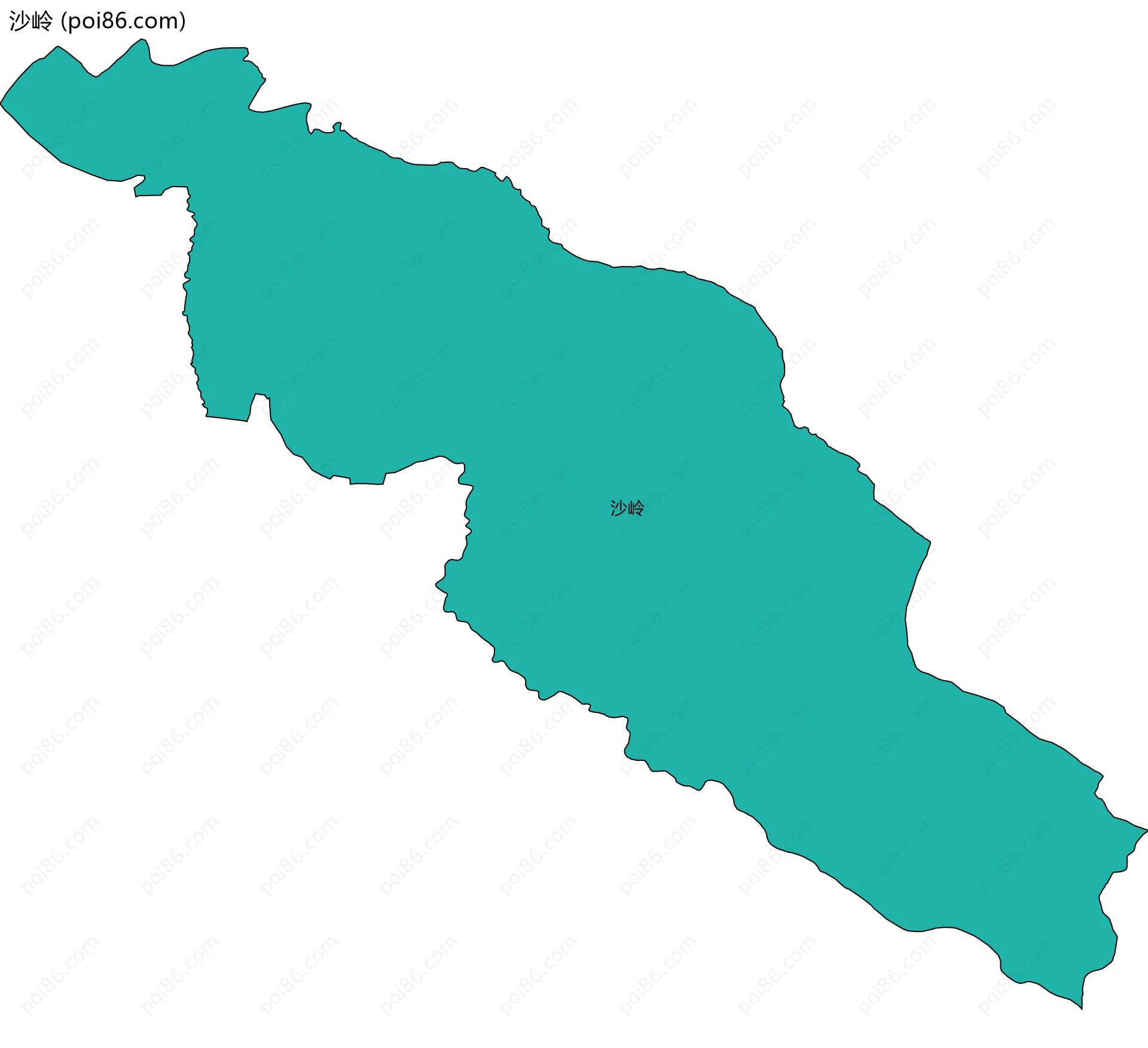 沙岭边界地图