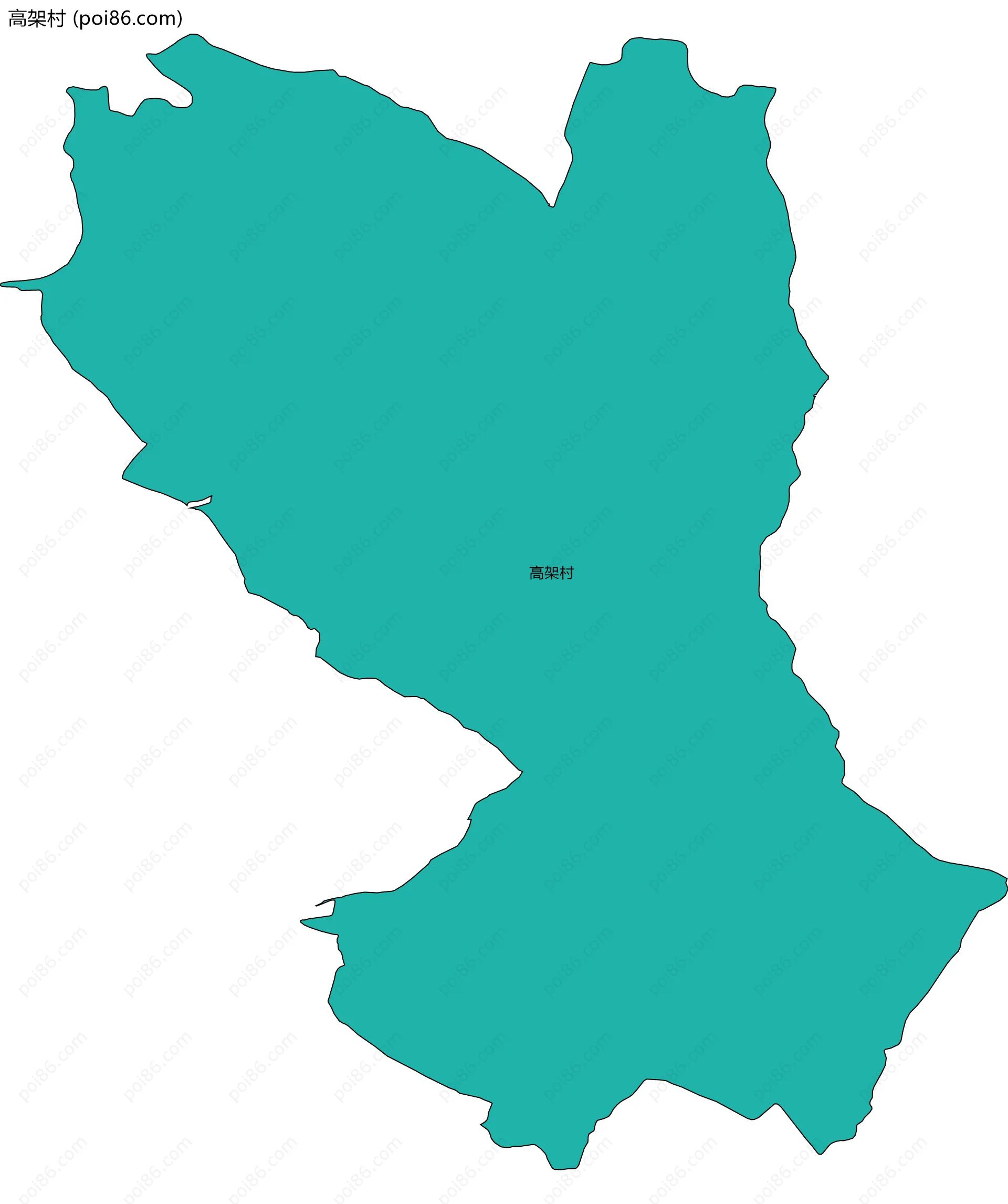 高架村边界地图