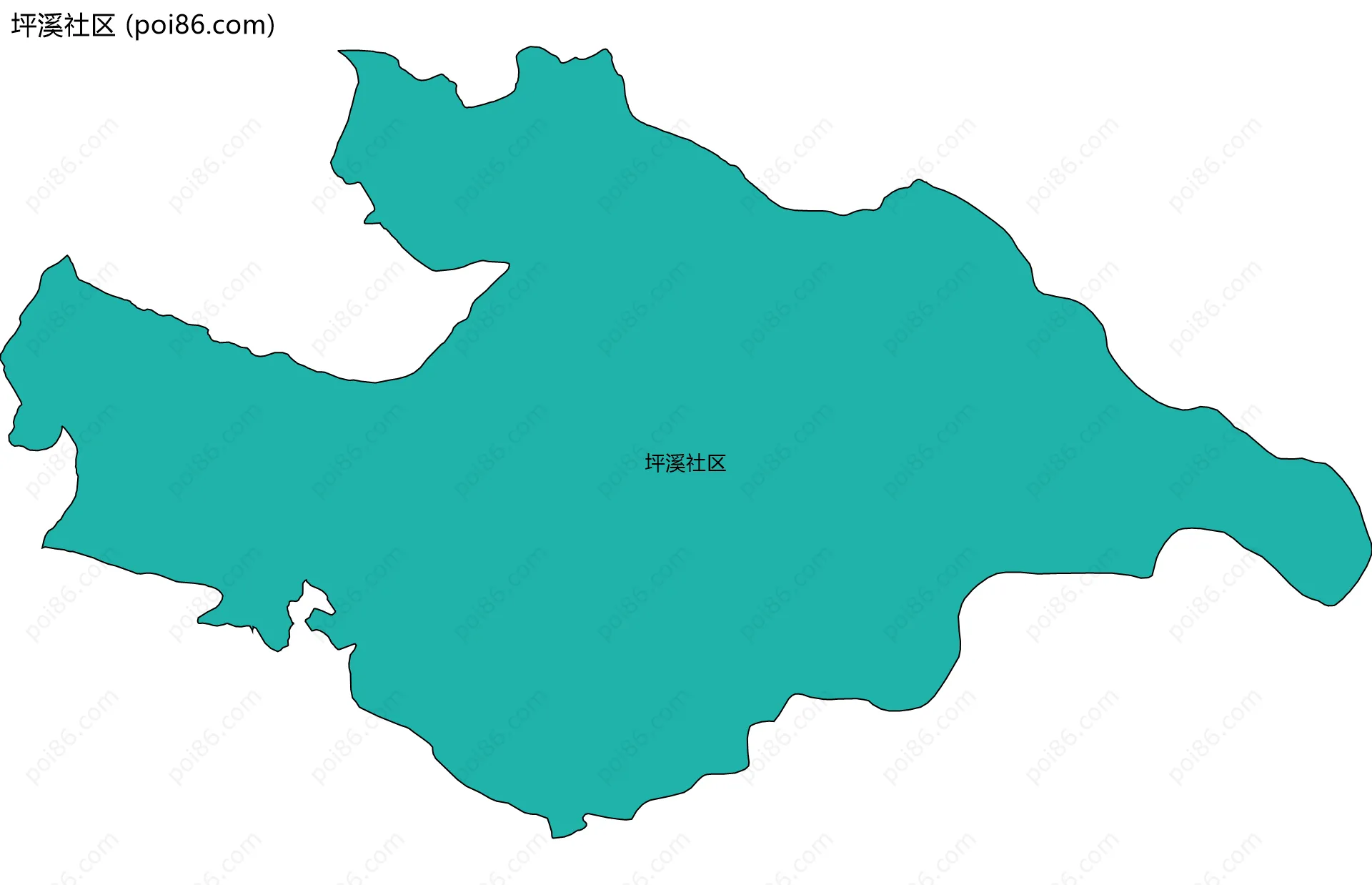 坪溪社区边界地图