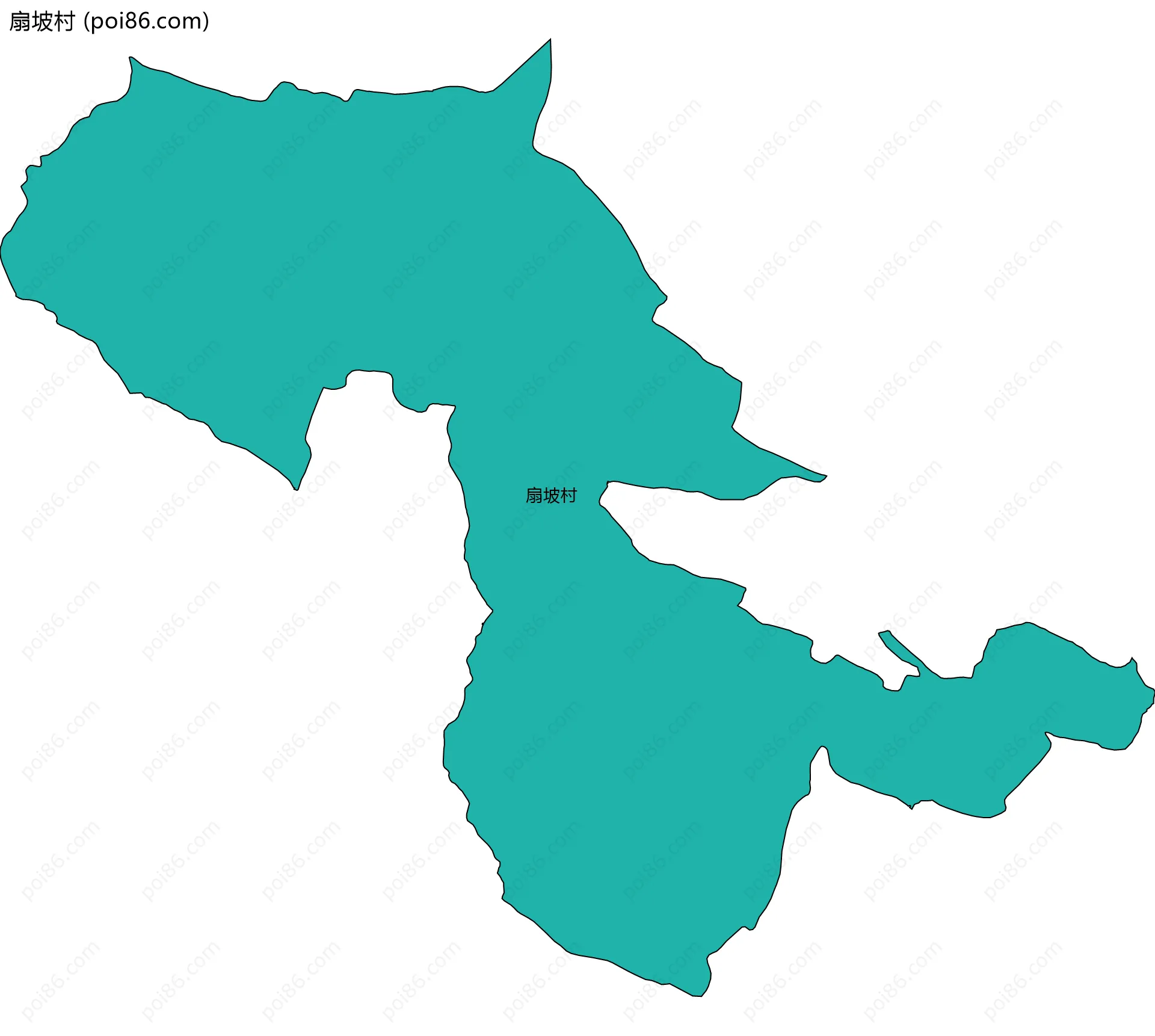 扇坡村边界地图