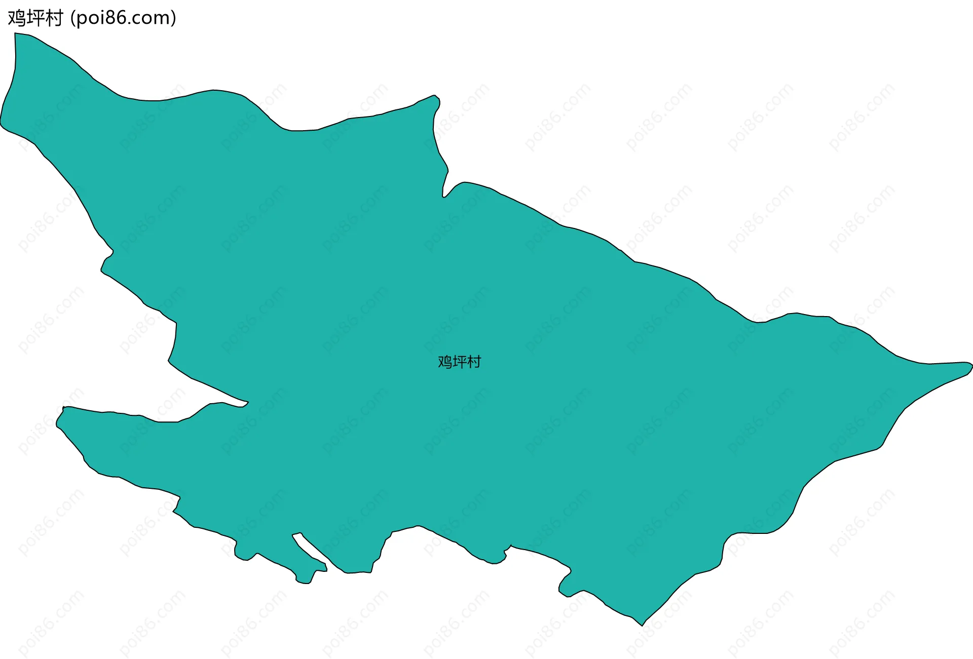 鸡坪村边界地图