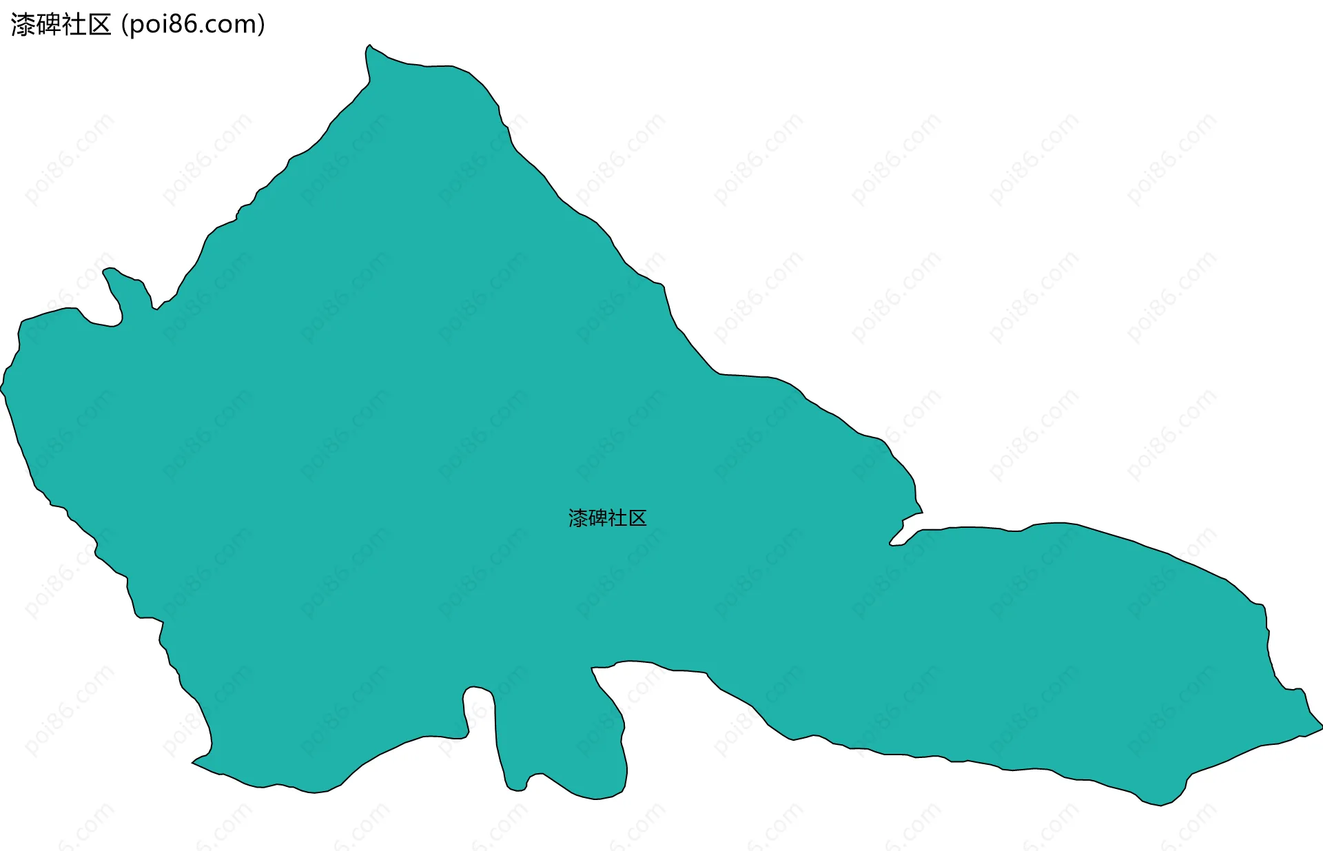漆碑社区边界地图
