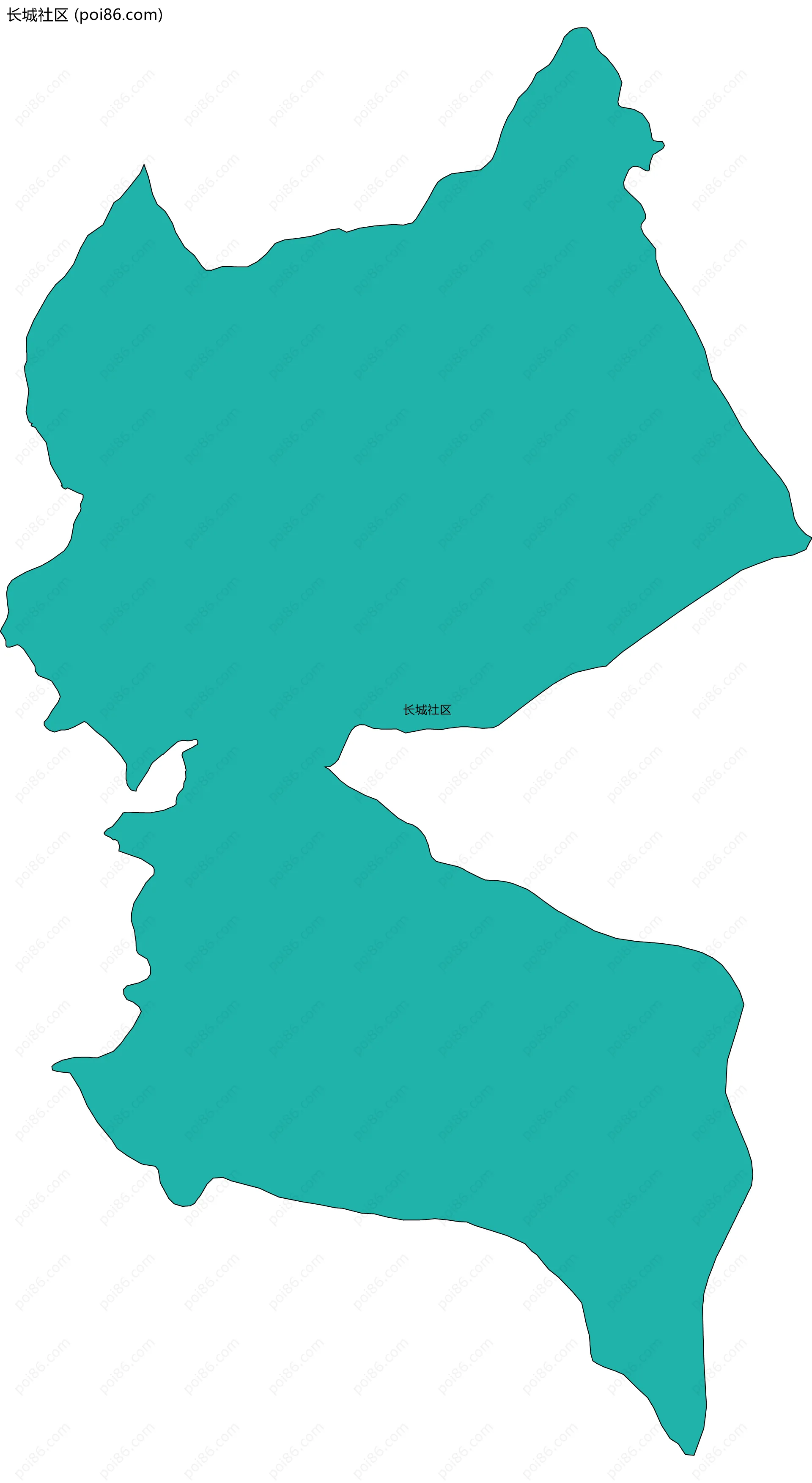 长城社区边界地图