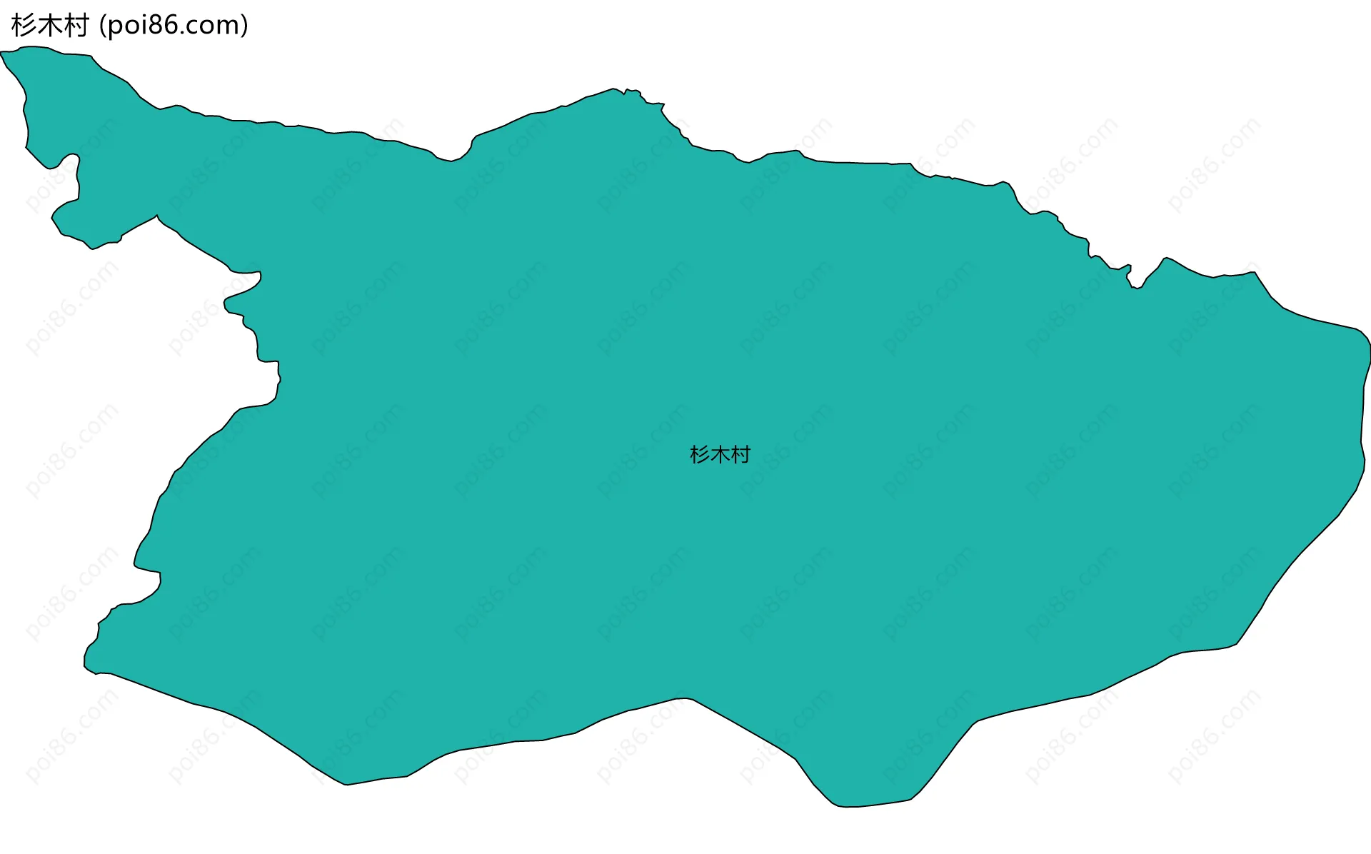 杉木村边界地图
