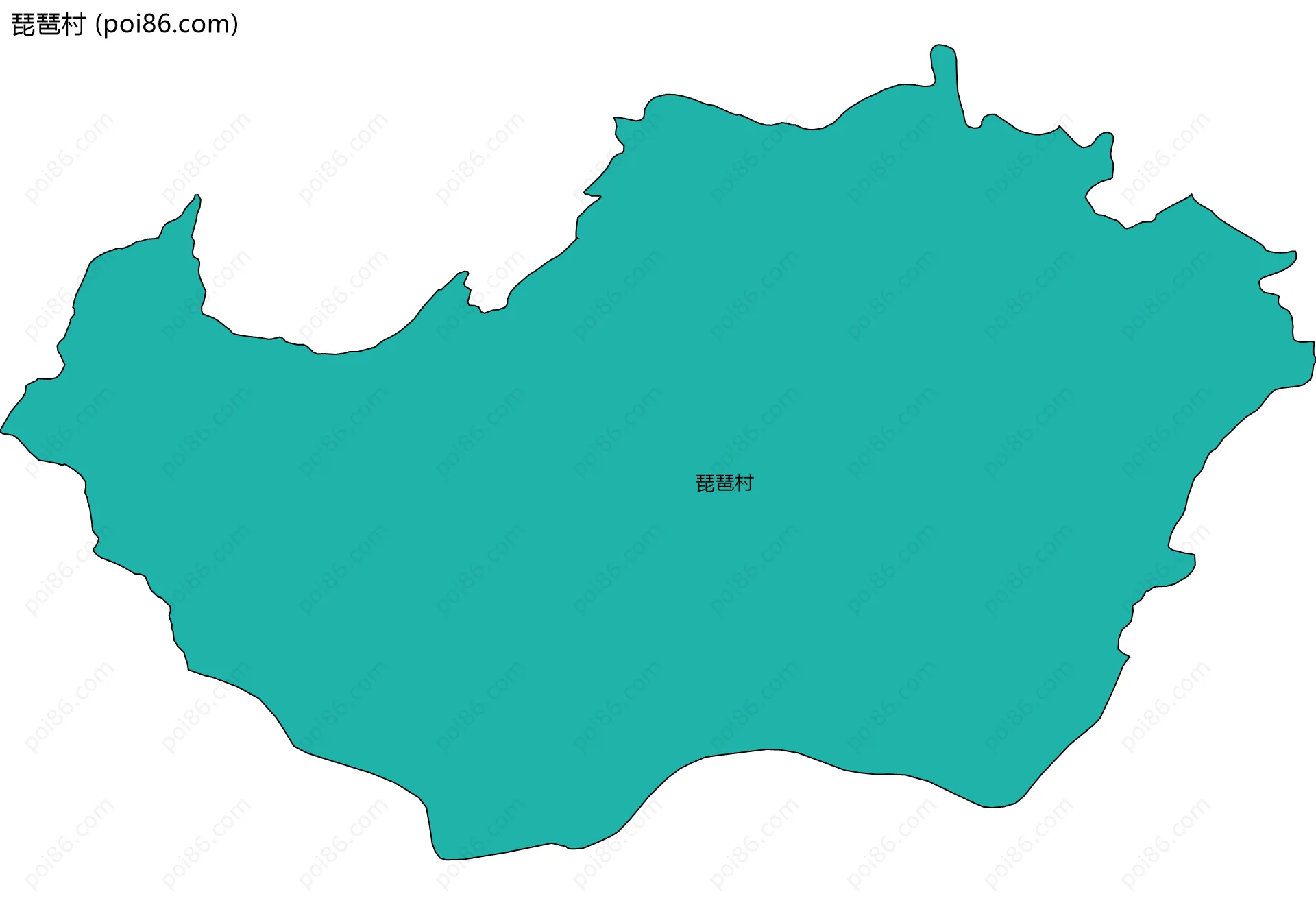 琵琶村边界地图