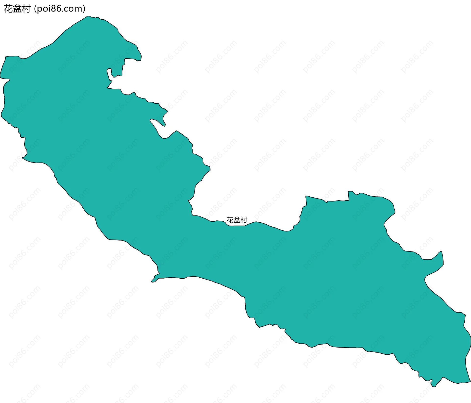 花盆村边界地图