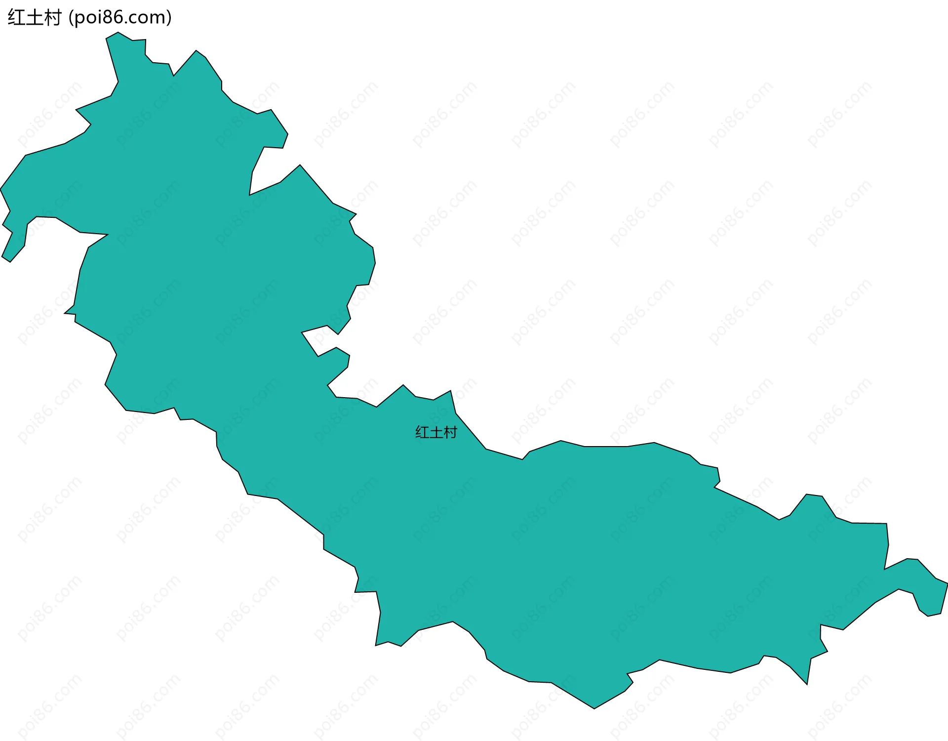 红土村边界地图