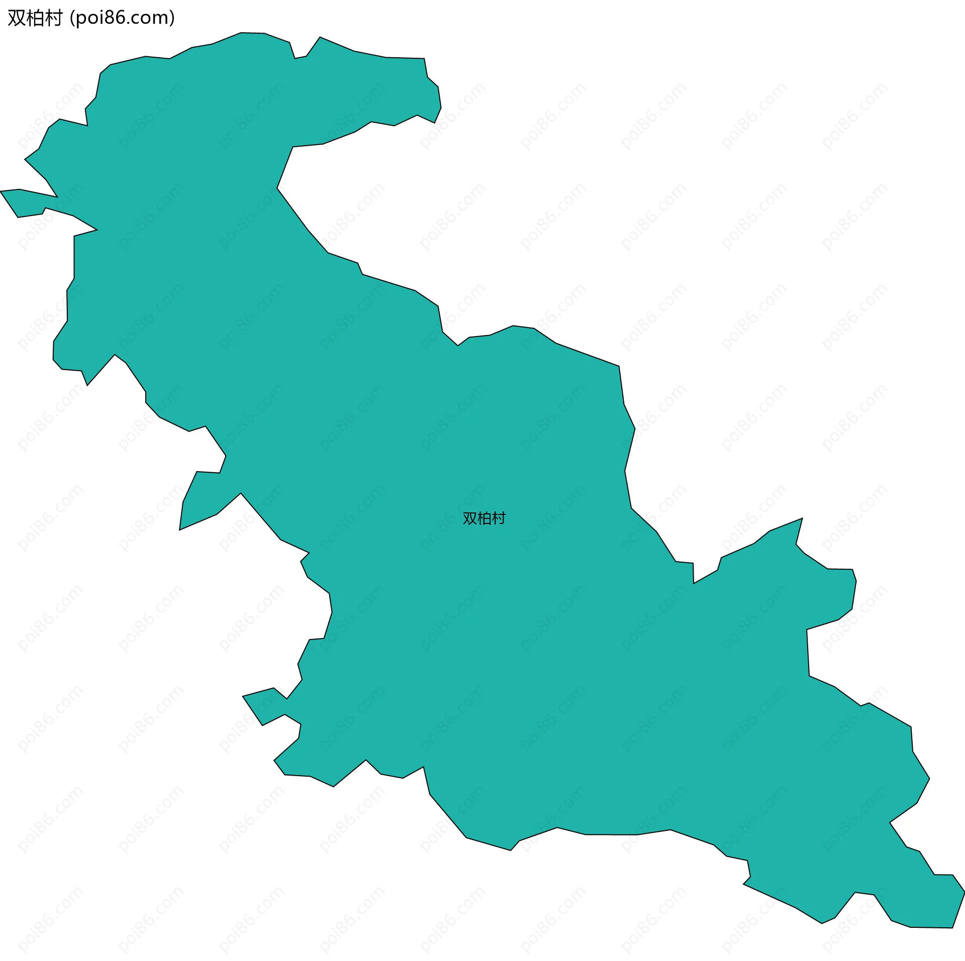 双柏村边界地图
