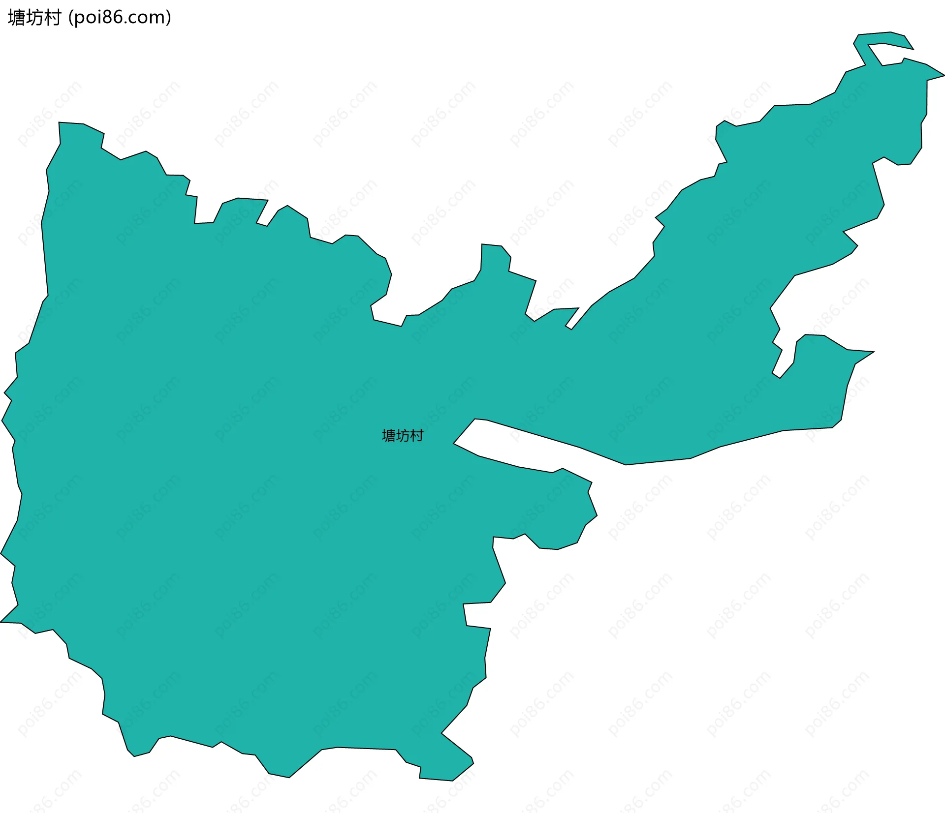 塘坊村边界地图