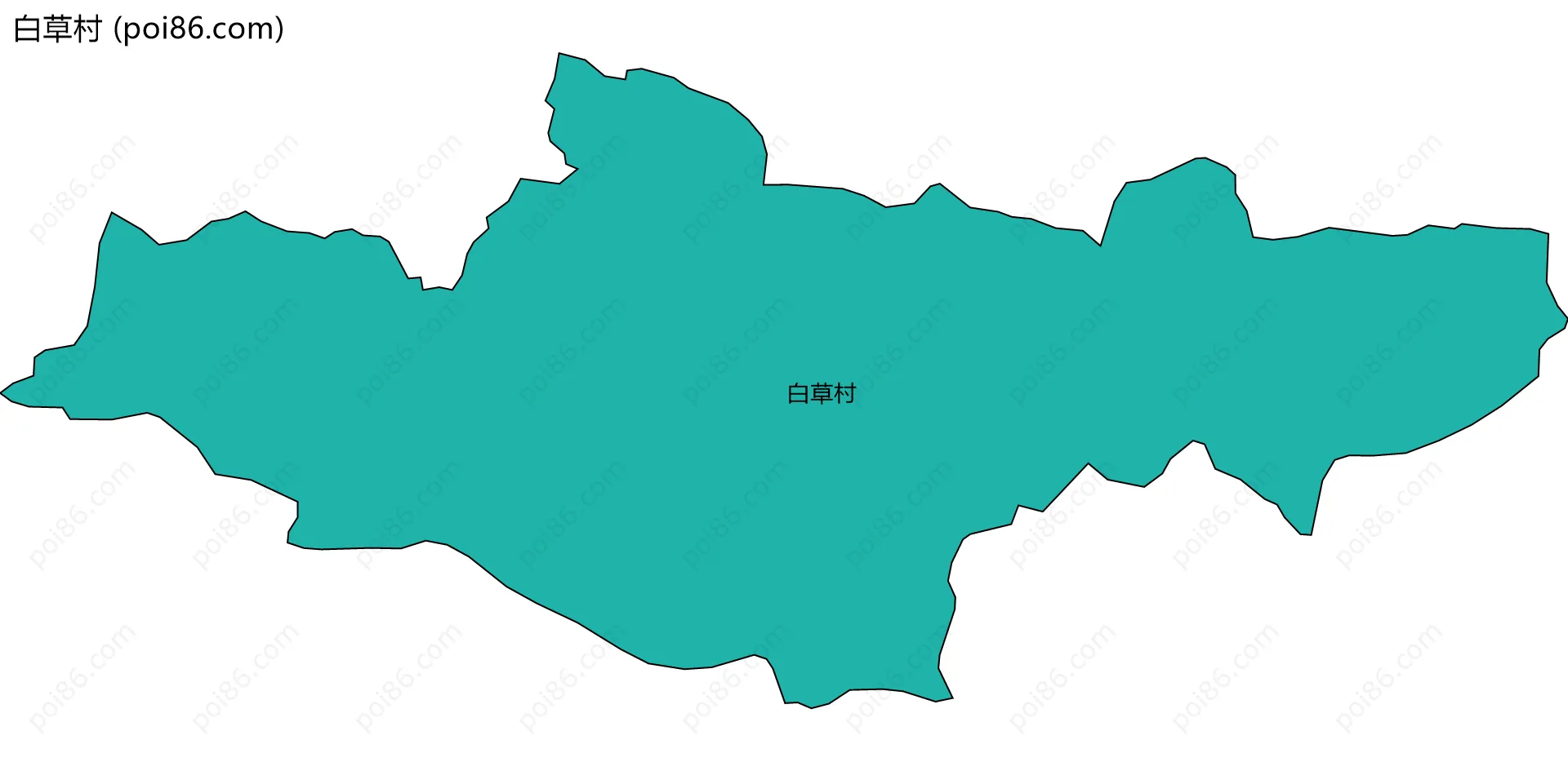 白草村边界地图