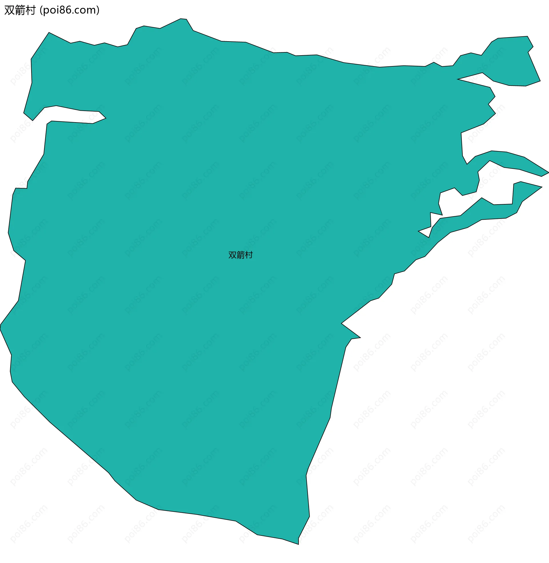 双箭村边界地图