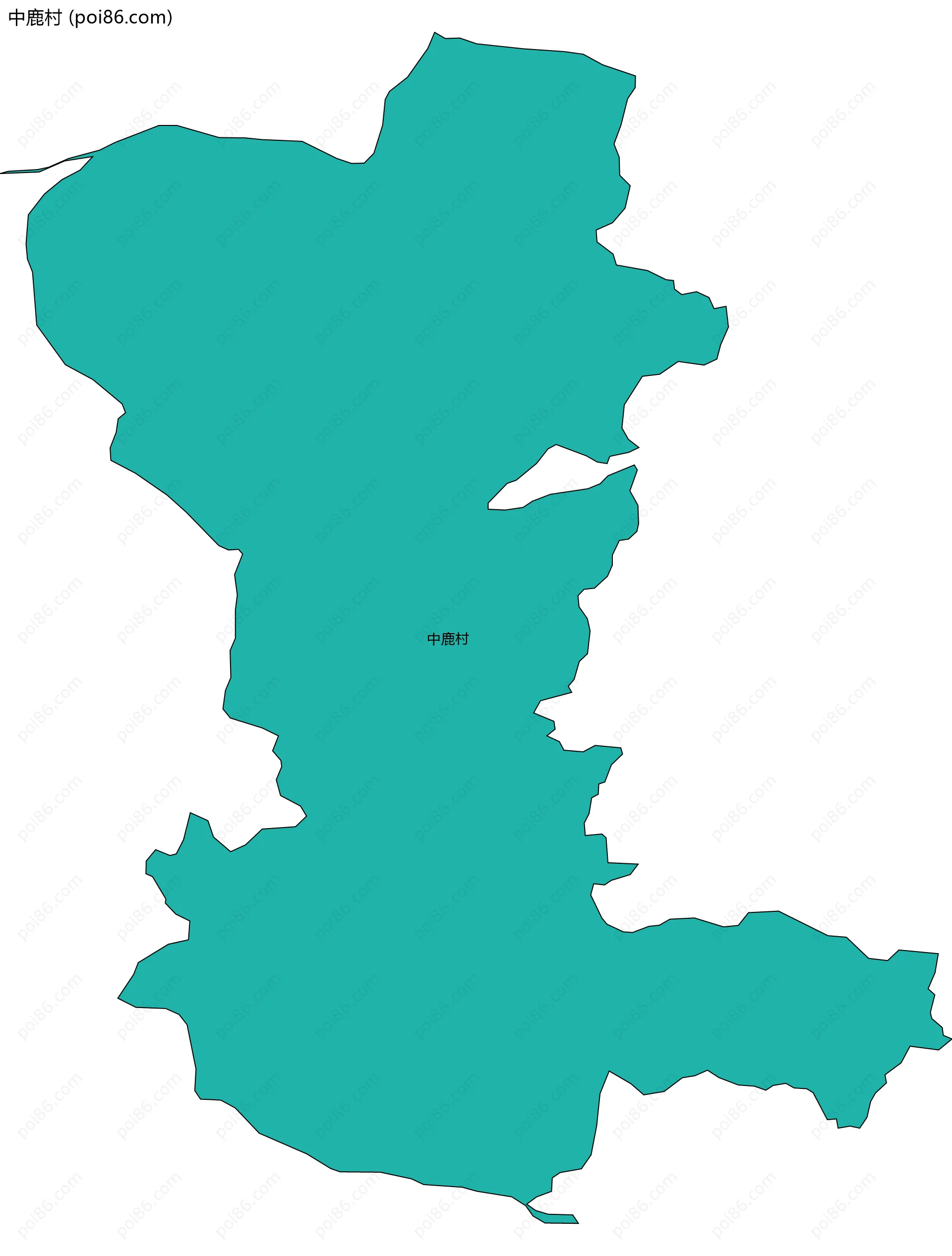 中鹿村边界地图