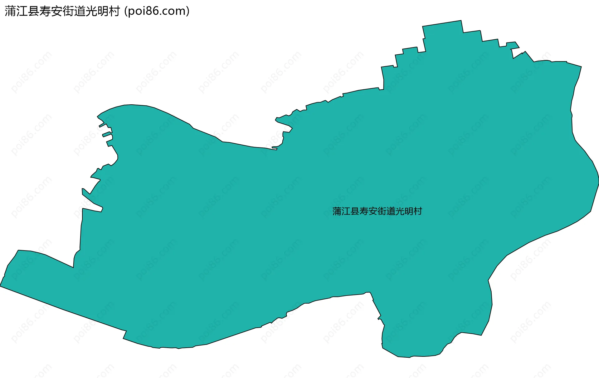 蒲江县寿安街道光明村边界地图
