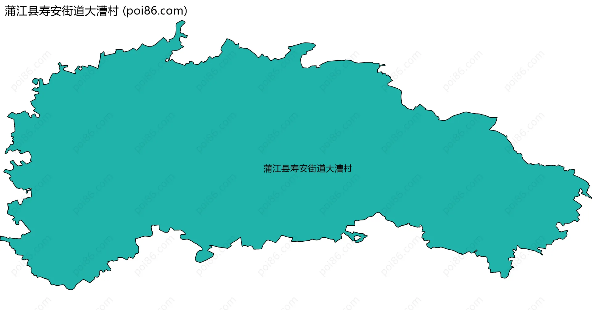 蒲江县寿安街道大漕村边界地图