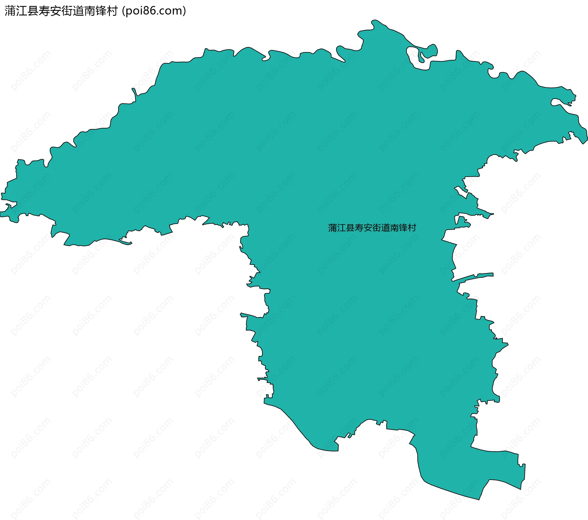 蒲江县寿安街道南锋村边界地图