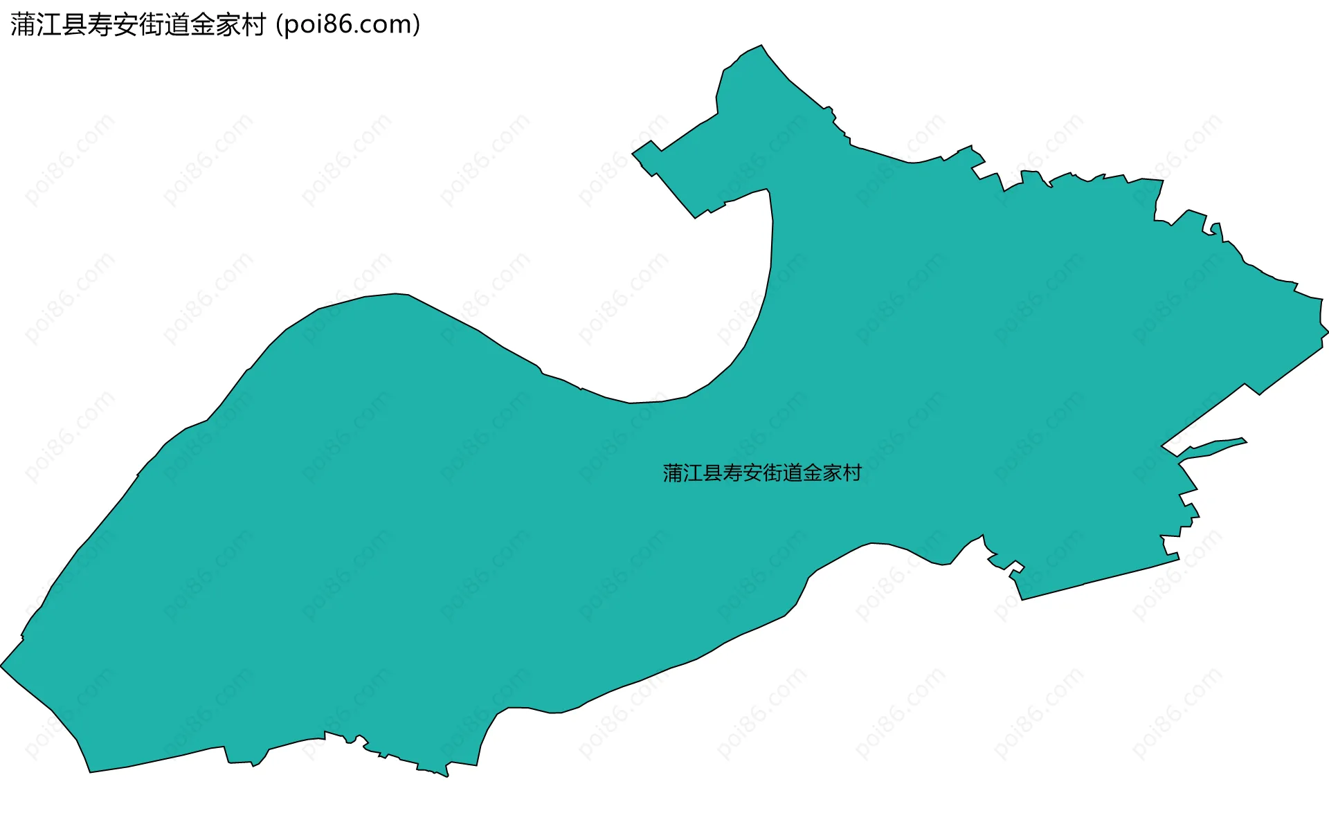 蒲江县寿安街道金家村边界地图
