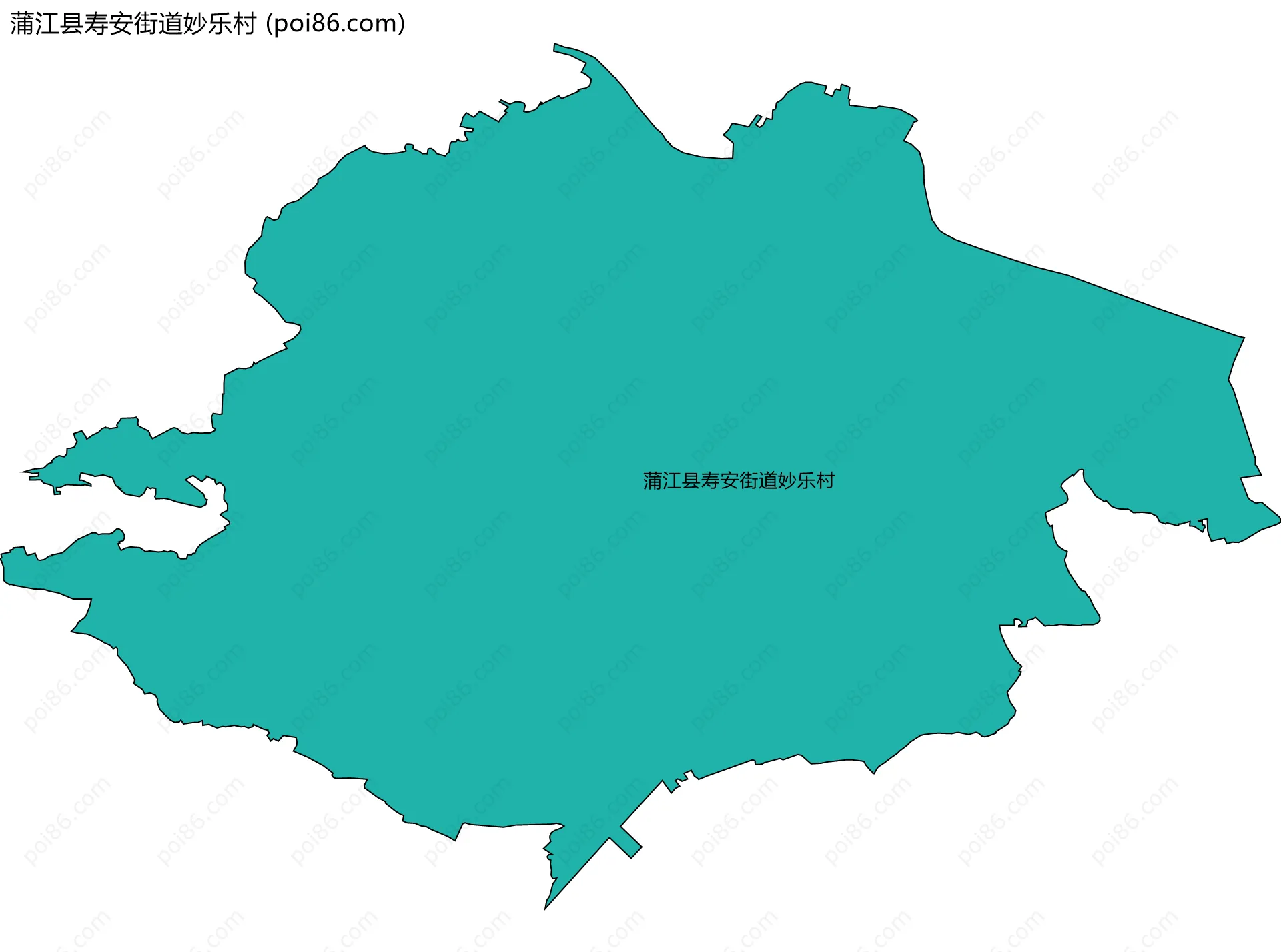 蒲江县寿安街道妙乐村边界地图